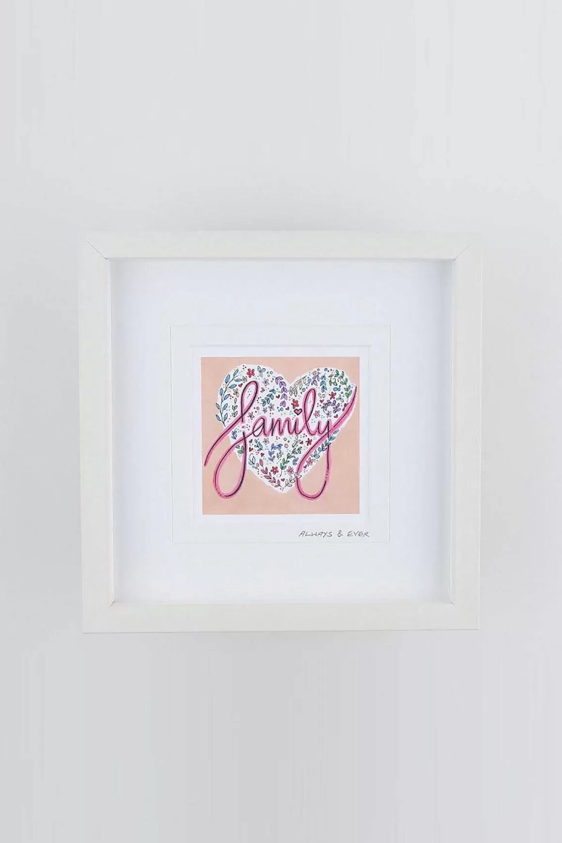 Blue Shoe Gallery Always & Ever Small Framed Art Print Clearance