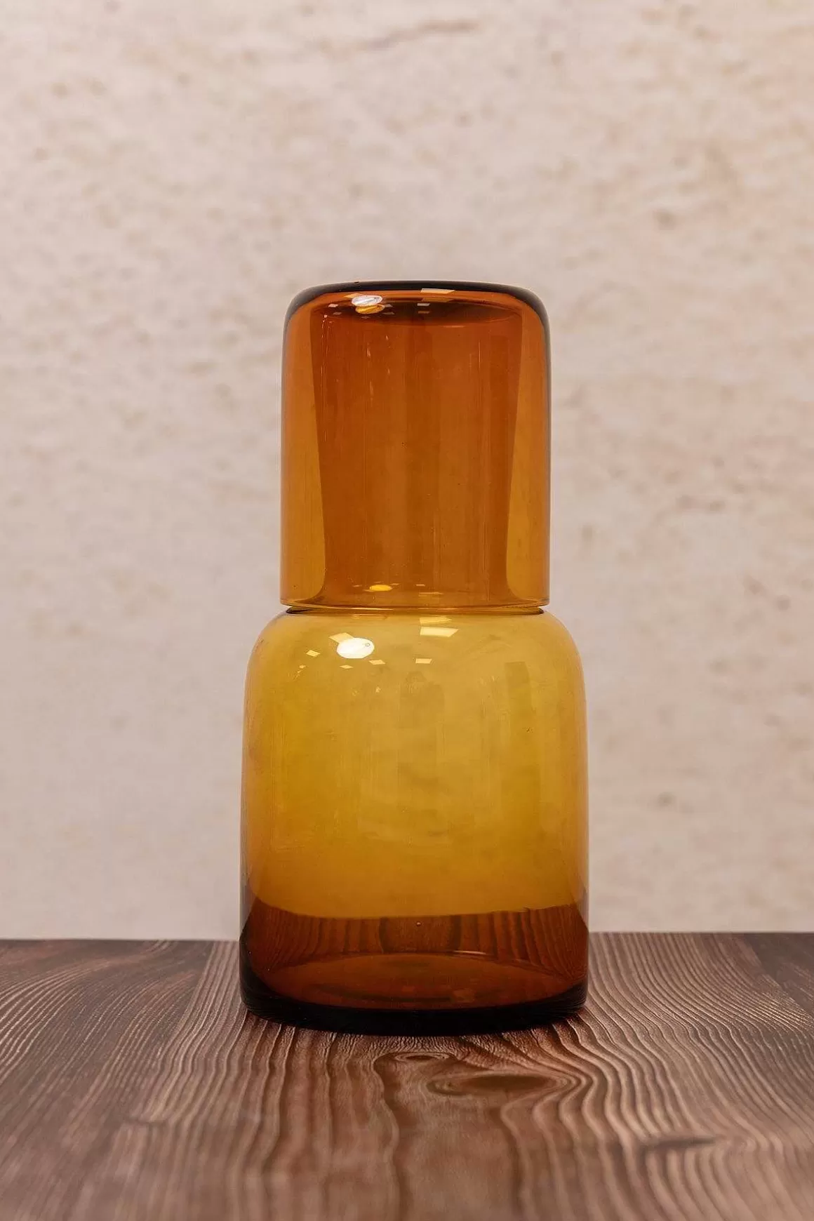 Heritage Amber 2Pc Glass Carafe Set Outlet
