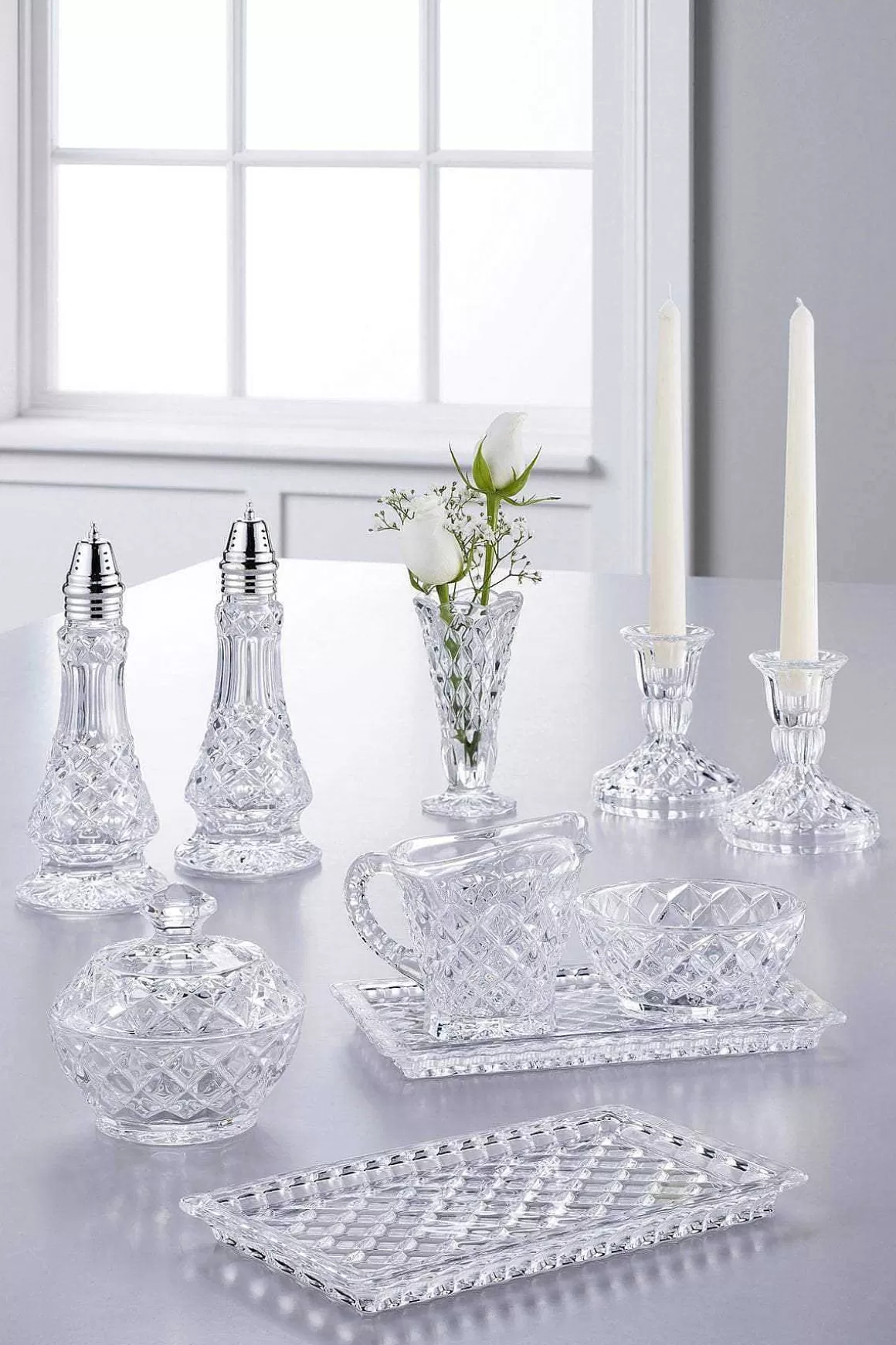 Galway Crystal Ashford Glass Salt & Pepper Set Best