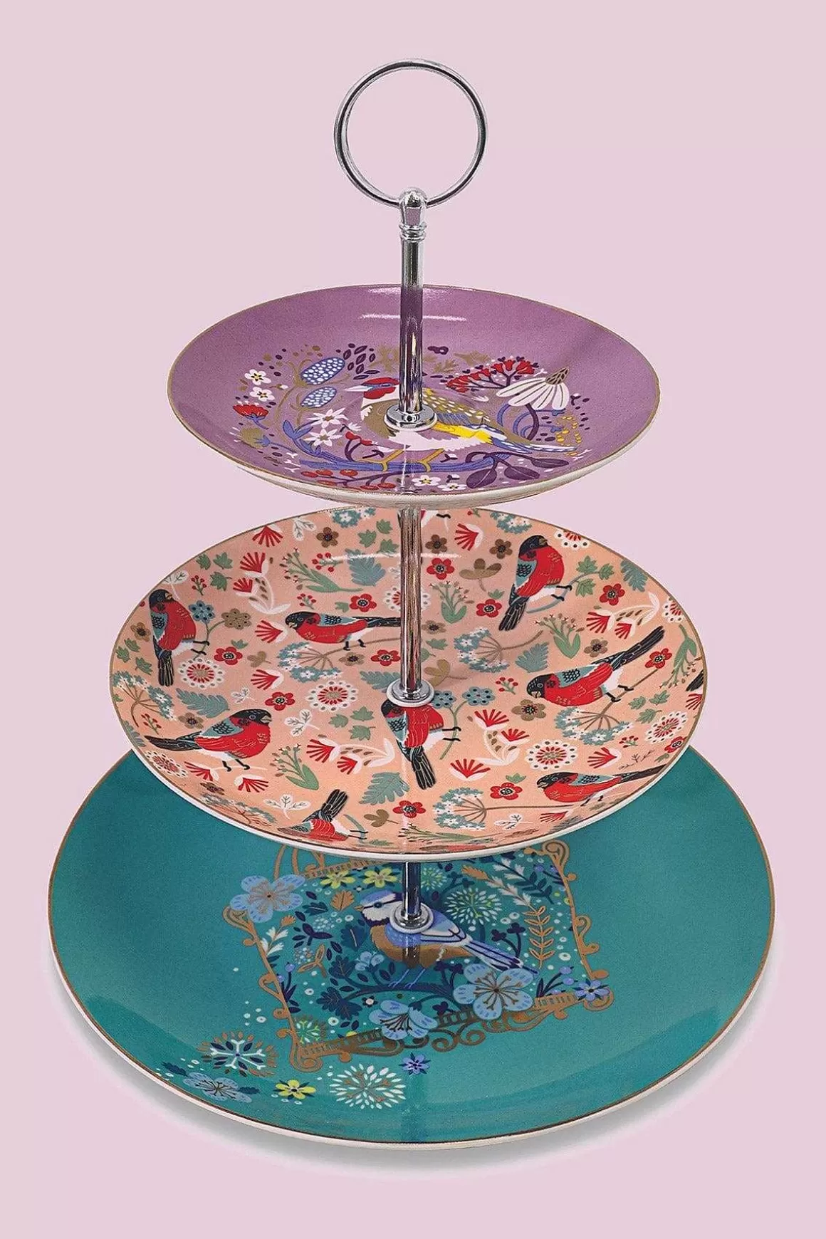 Tipperary Crystal Gift Birdy Design Ceramic Cake Stand Flash Sale
