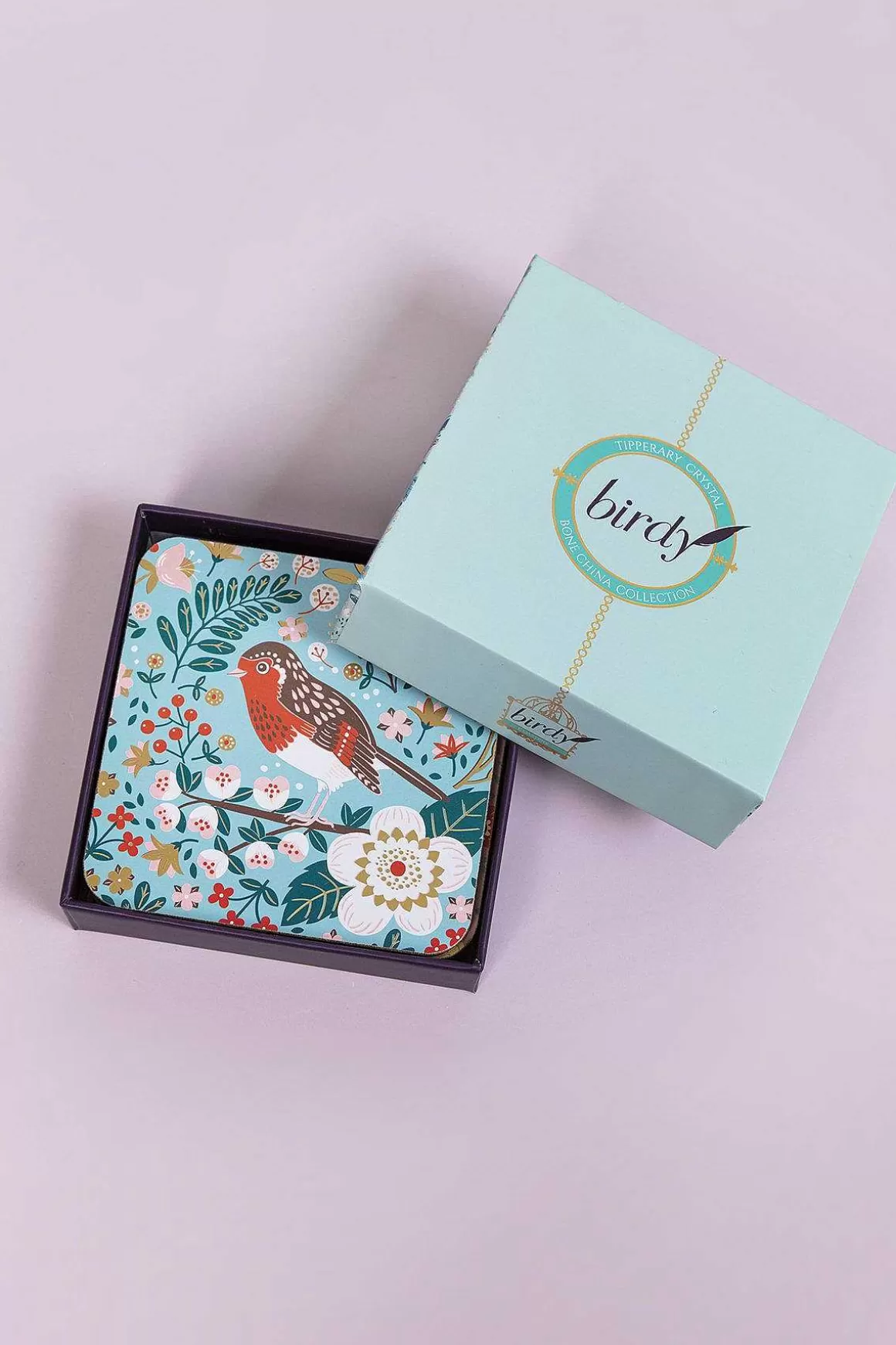 Tipperary Crystal Gift Birdy Set Of 6 Of Coasters Outlet