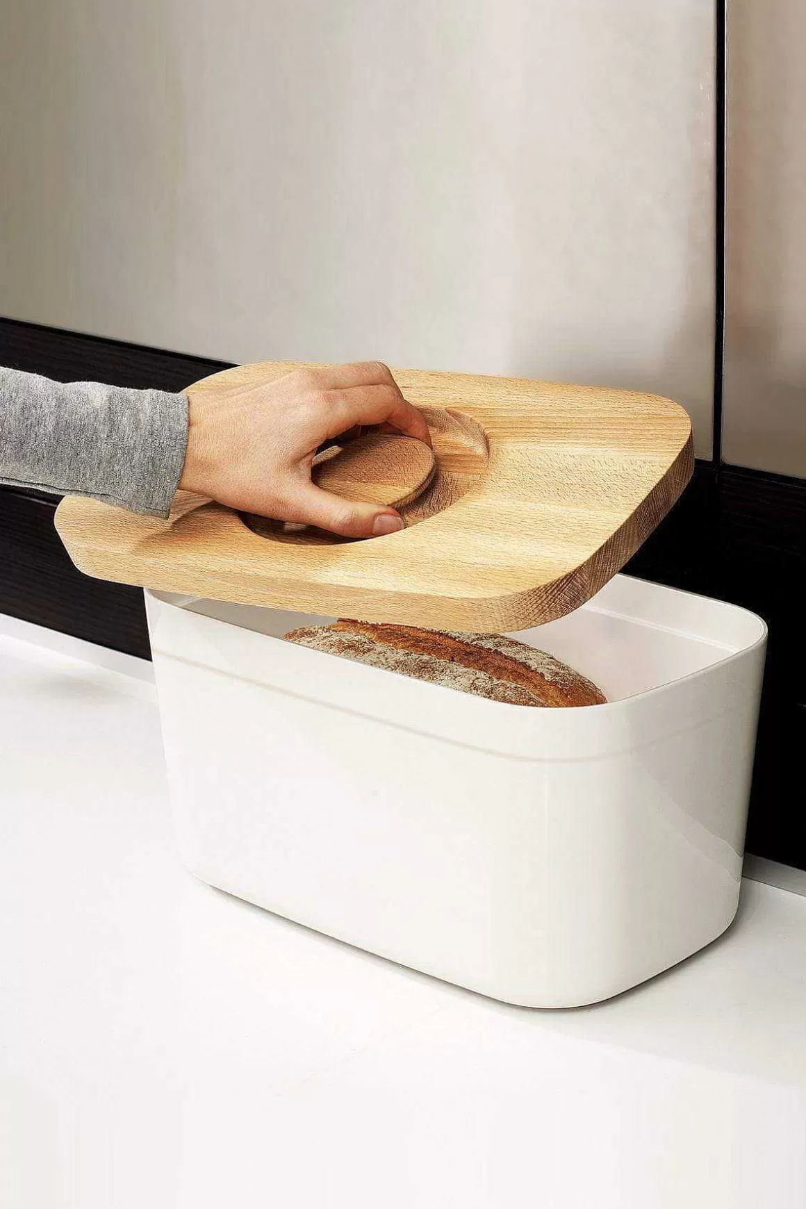 Joseph Joseph Bread Bin With Cutting Board Lid In White Shop