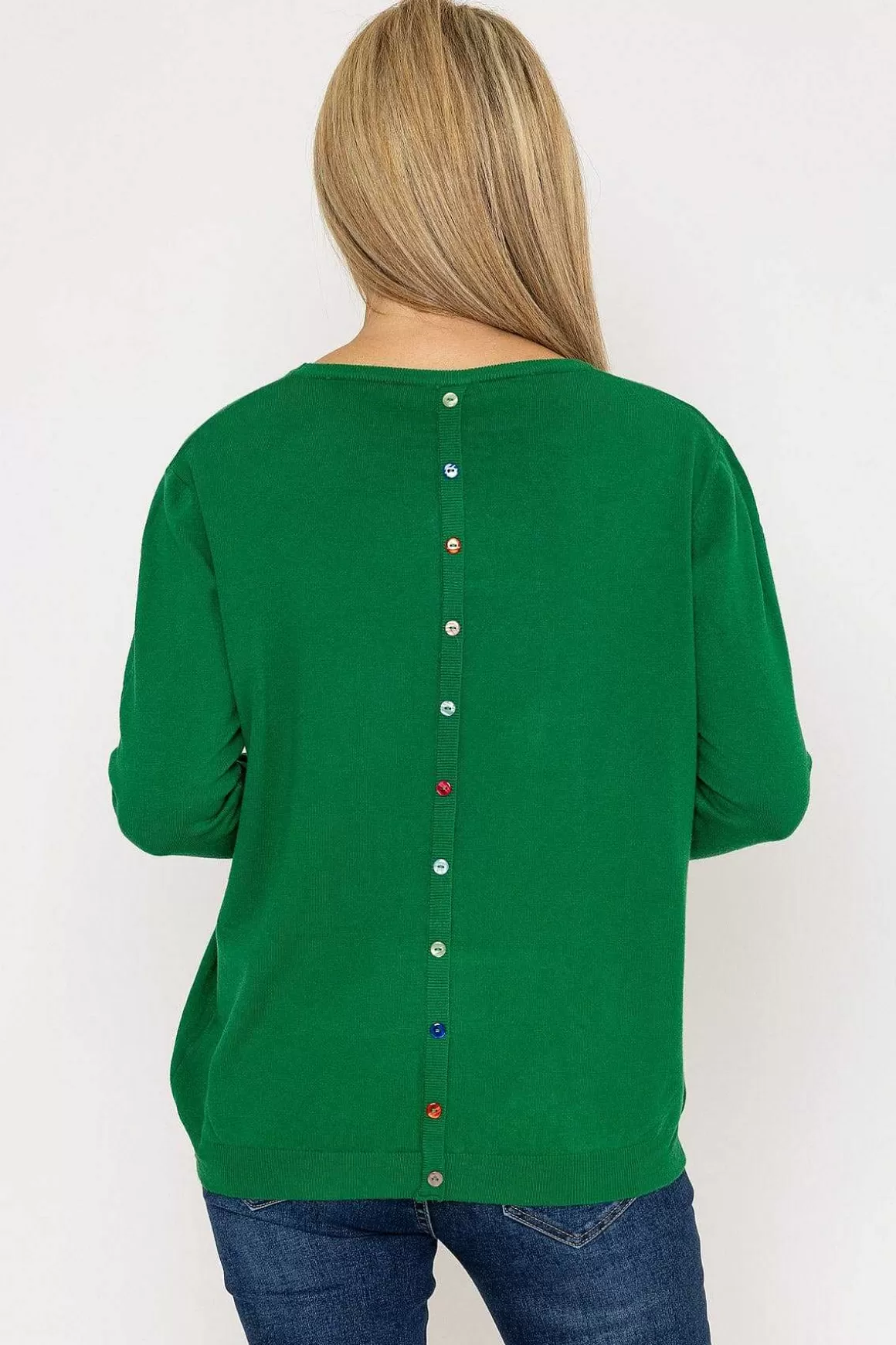 J'aime la Vie Button Detail Knit In Green Online
