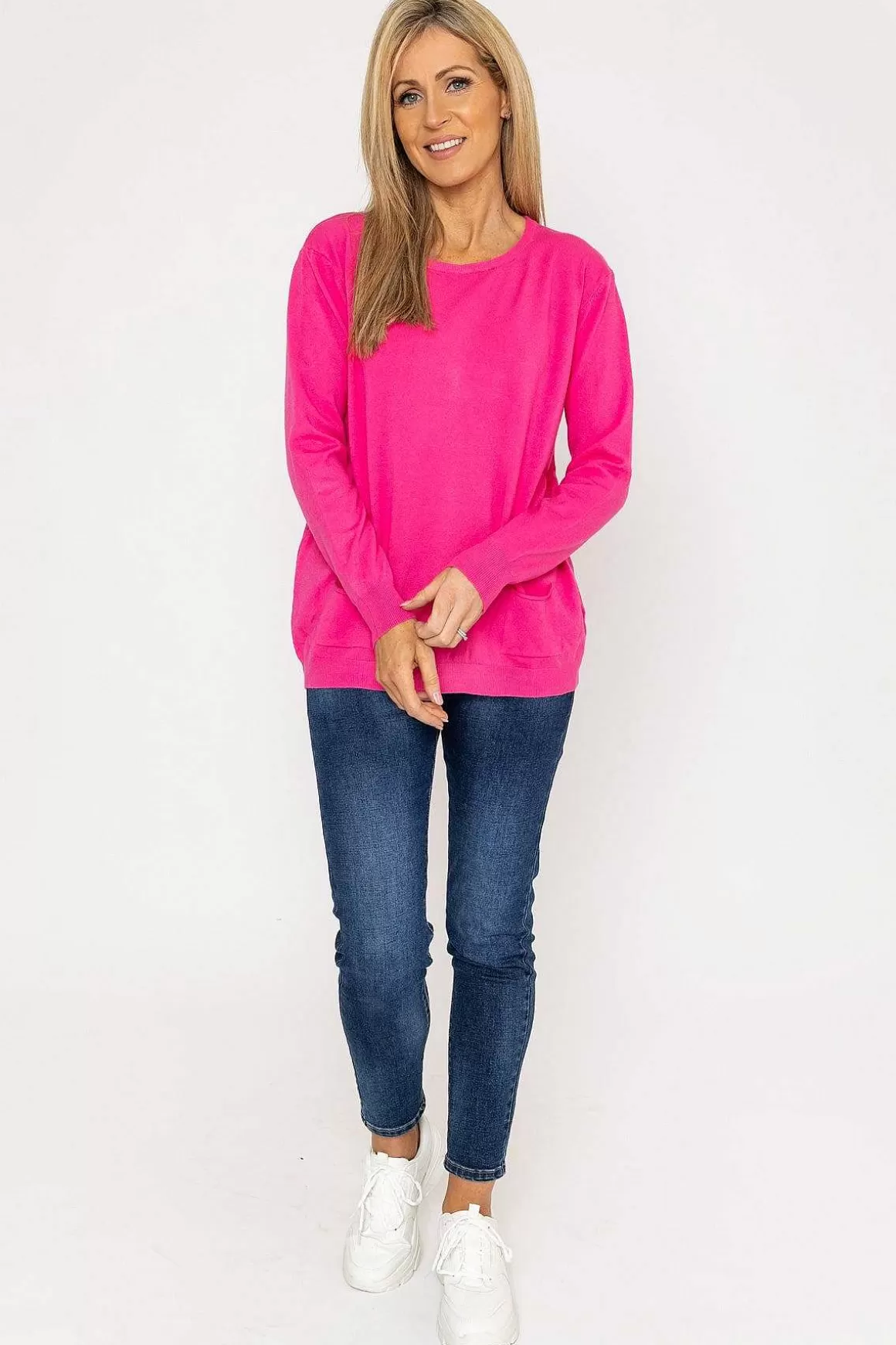 J'aime la Vie Button Detail Knit In Pink Shop