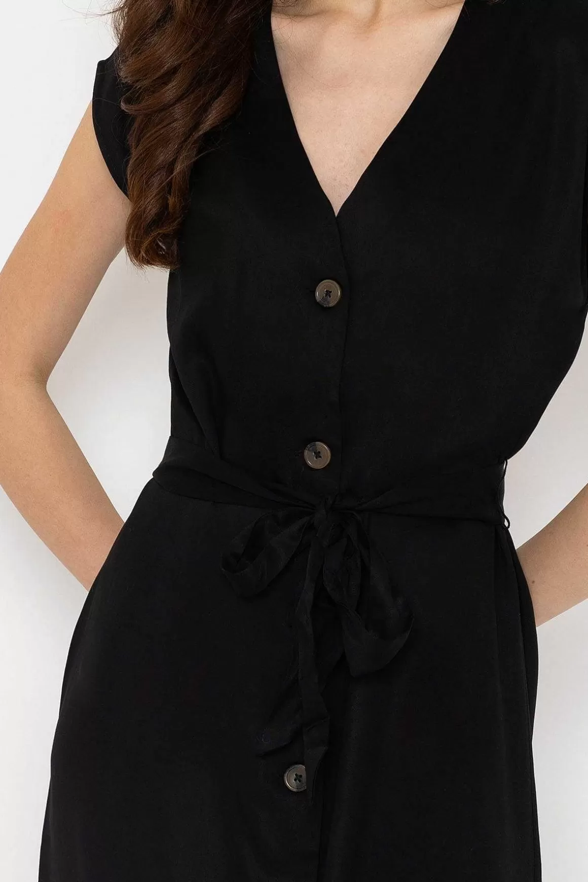 B.Young Byilini Black Midi Dress Cheap