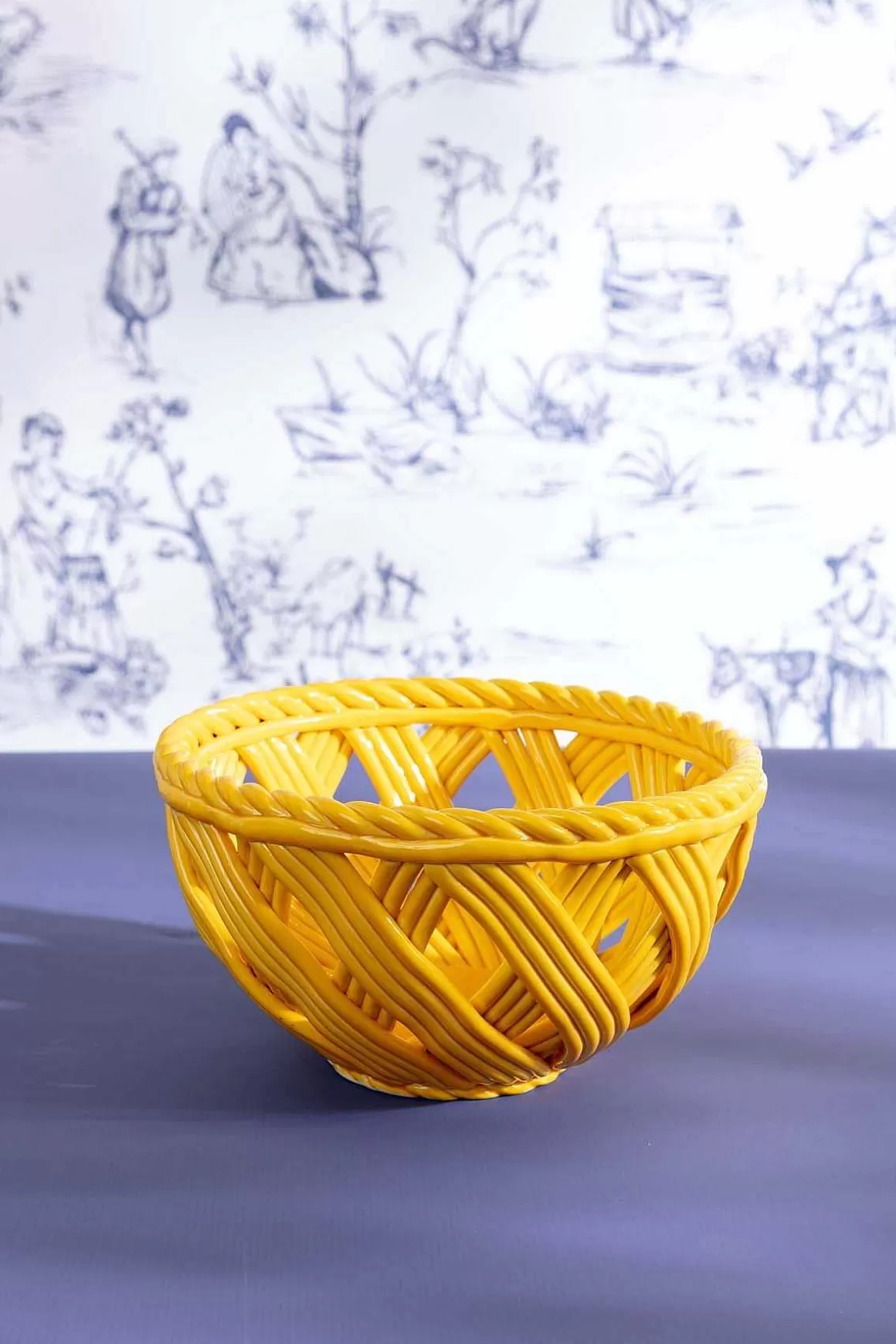 Carraig Donn HOME Ceramic Weaved Bowl Yellow Hot