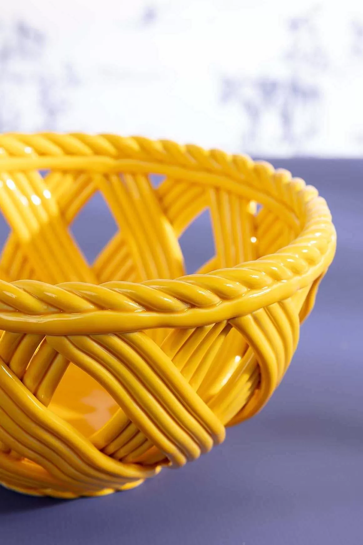 Carraig Donn HOME Ceramic Weaved Bowl Yellow Hot
