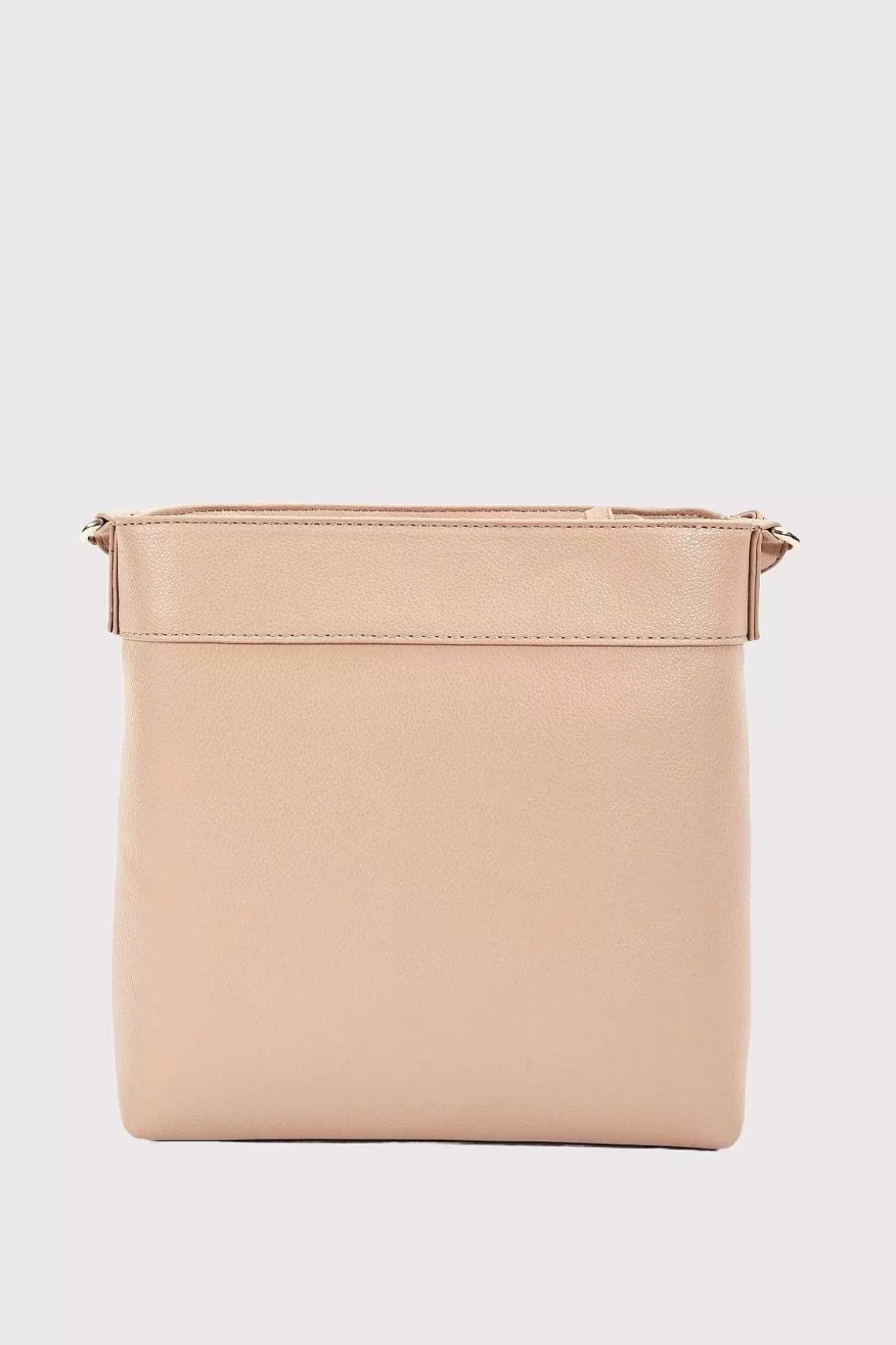 SOUL Accessories Classic Crossbody Front Zip Bag In Beige Clearance