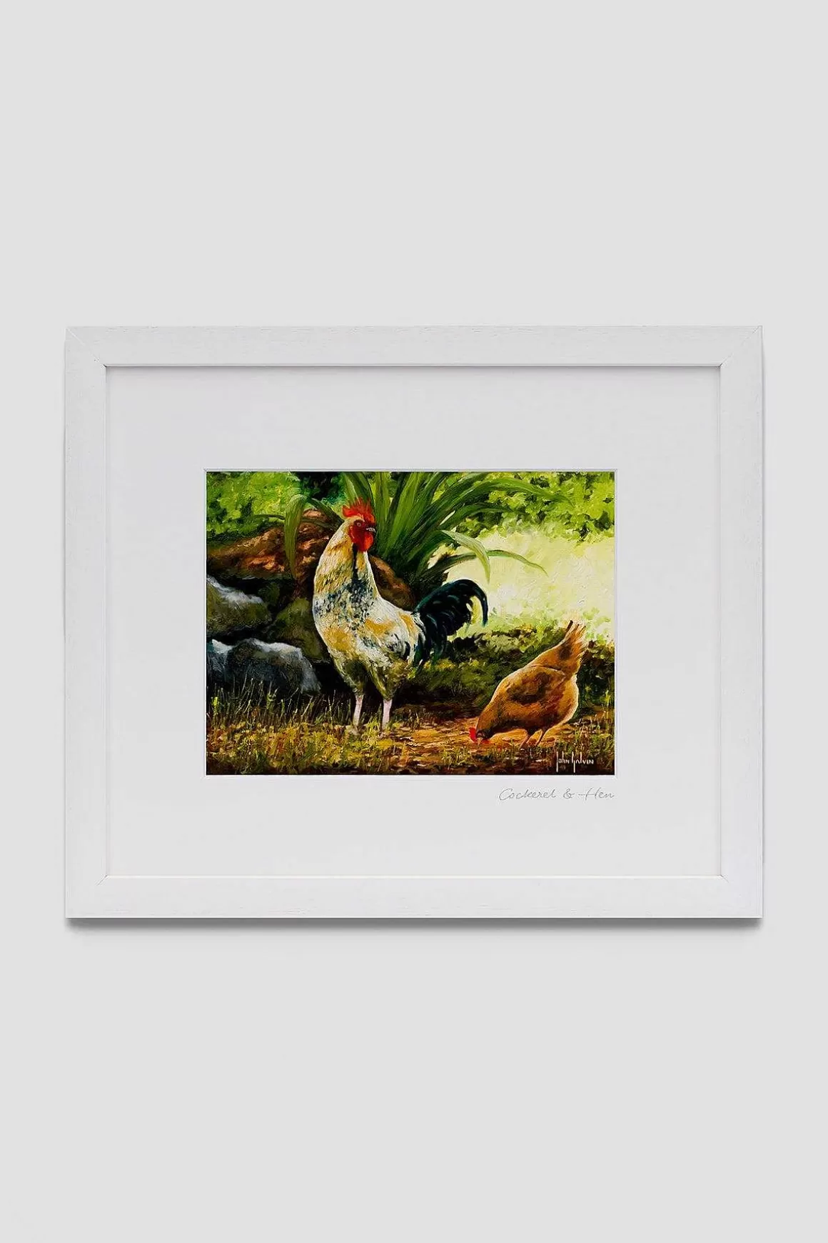 Blue Shoe Gallery Cockerel And Hen Wall Art Cheap