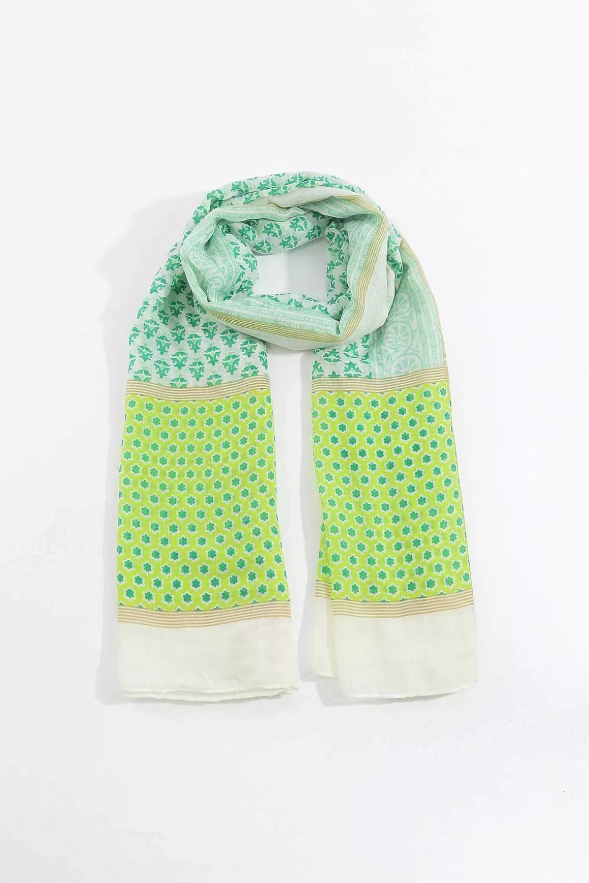 SOUL Accessories Contrast Green Print Scarf Shop