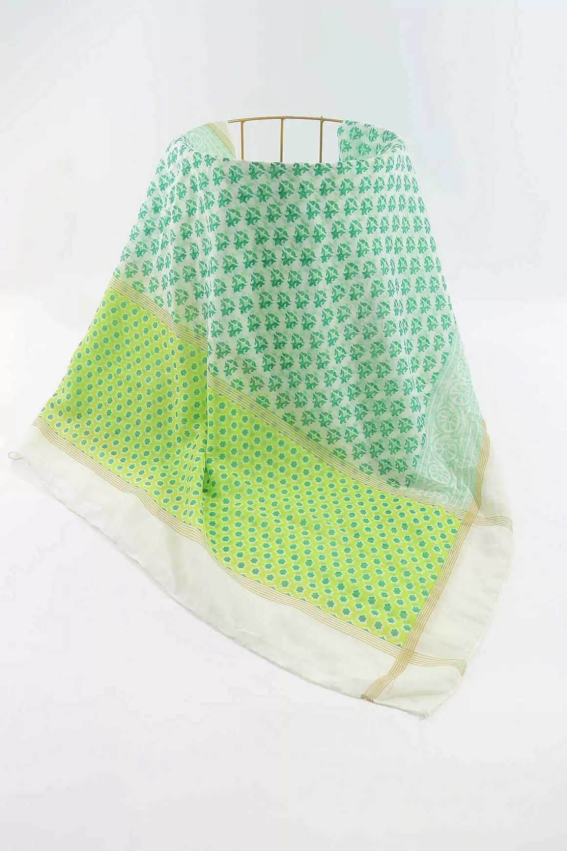 SOUL Accessories Contrast Green Print Scarf Shop