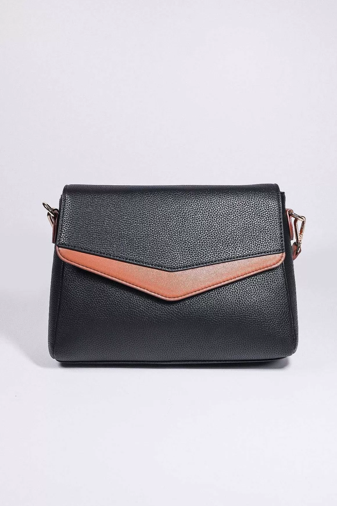 SOUL Accessories Contrast Texture Crossbody In Black Flash Sale