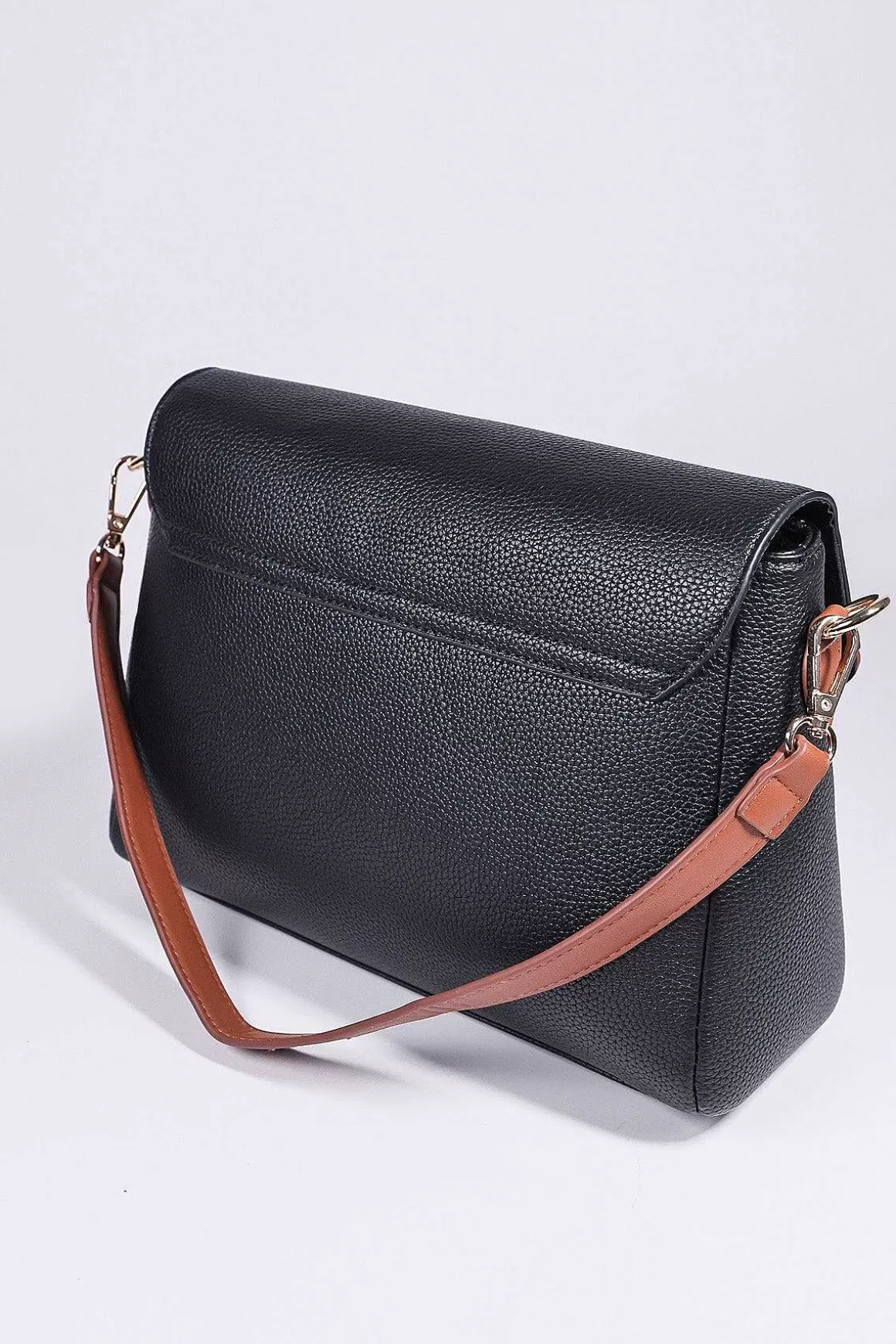 SOUL Accessories Contrast Texture Crossbody In Black Flash Sale