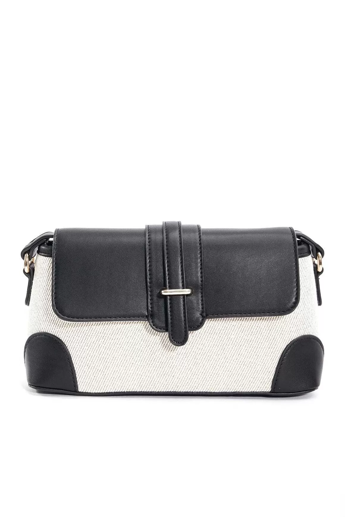 SOUL Accessories Contrast Top Shoulder Bag In Black Sale