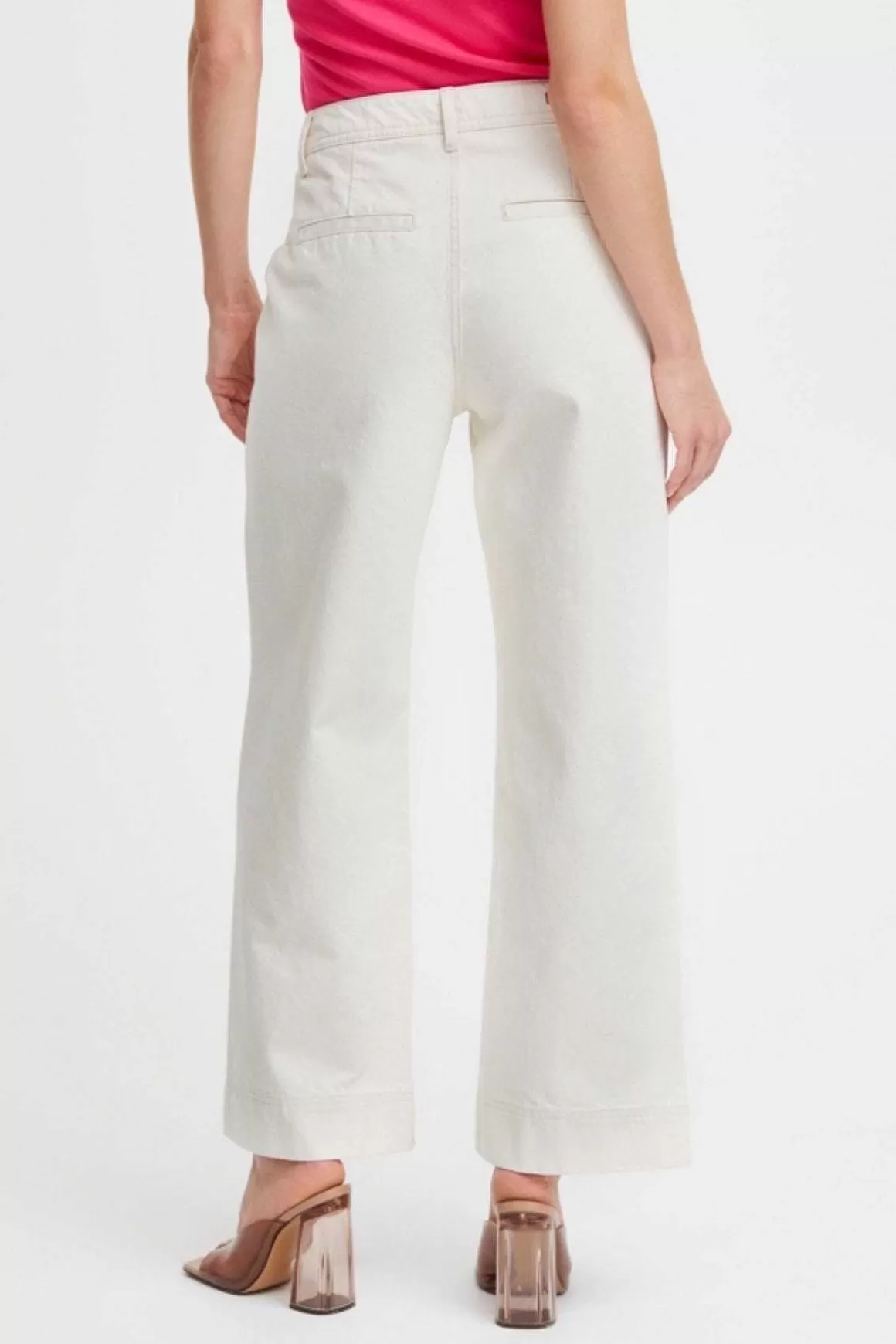 B.Young Cream Wide Leg Jeans Online