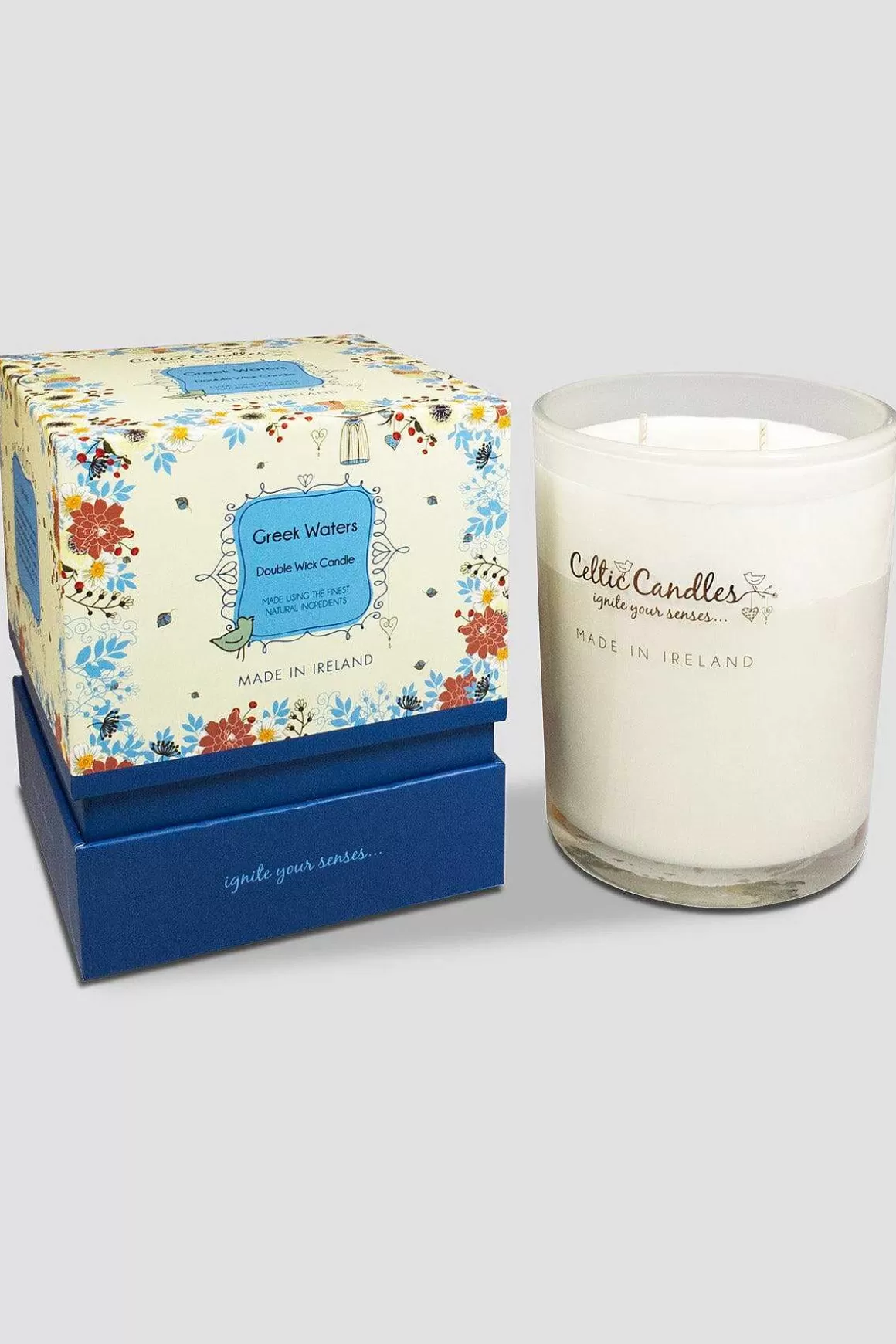 Celtic Candles Double Wick Greek Water Candle Best