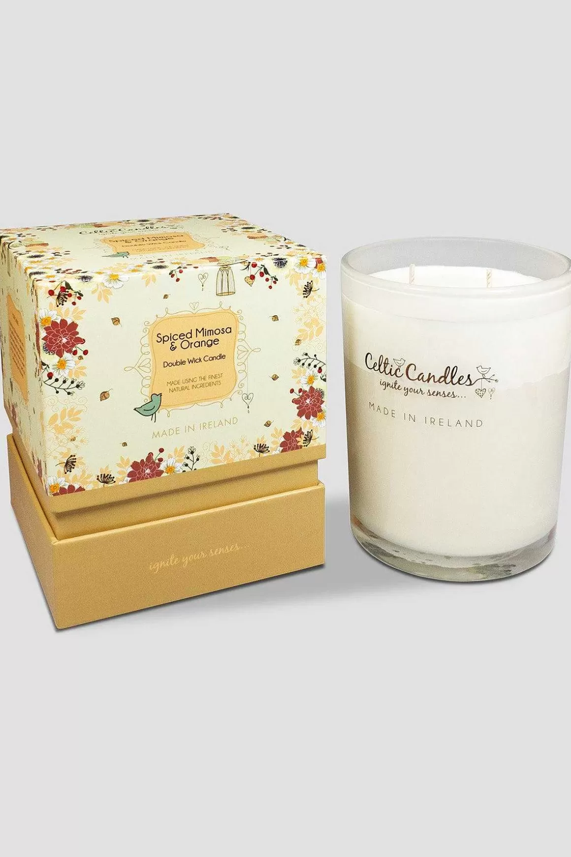 Celtic Candles Double Wick Spiced Mimosa Candle Discount