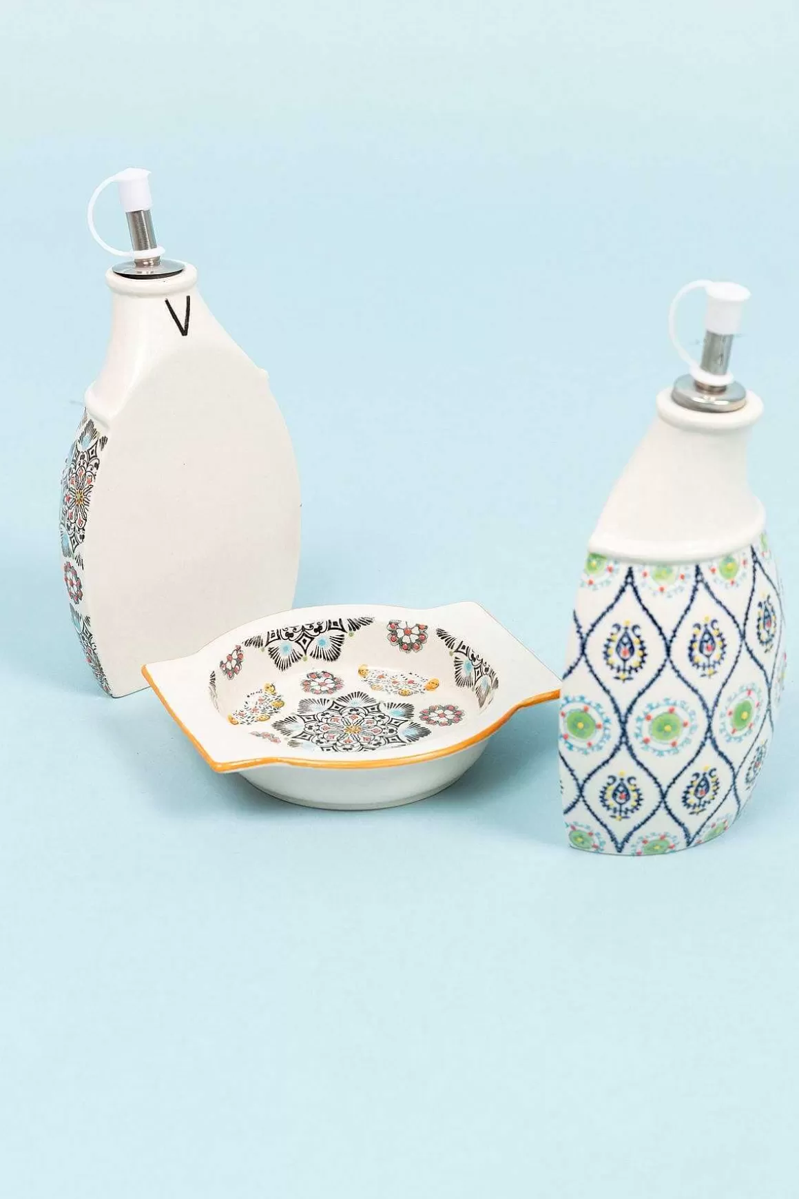 Eclectic Oil & Vinegar Serve Set Fashion