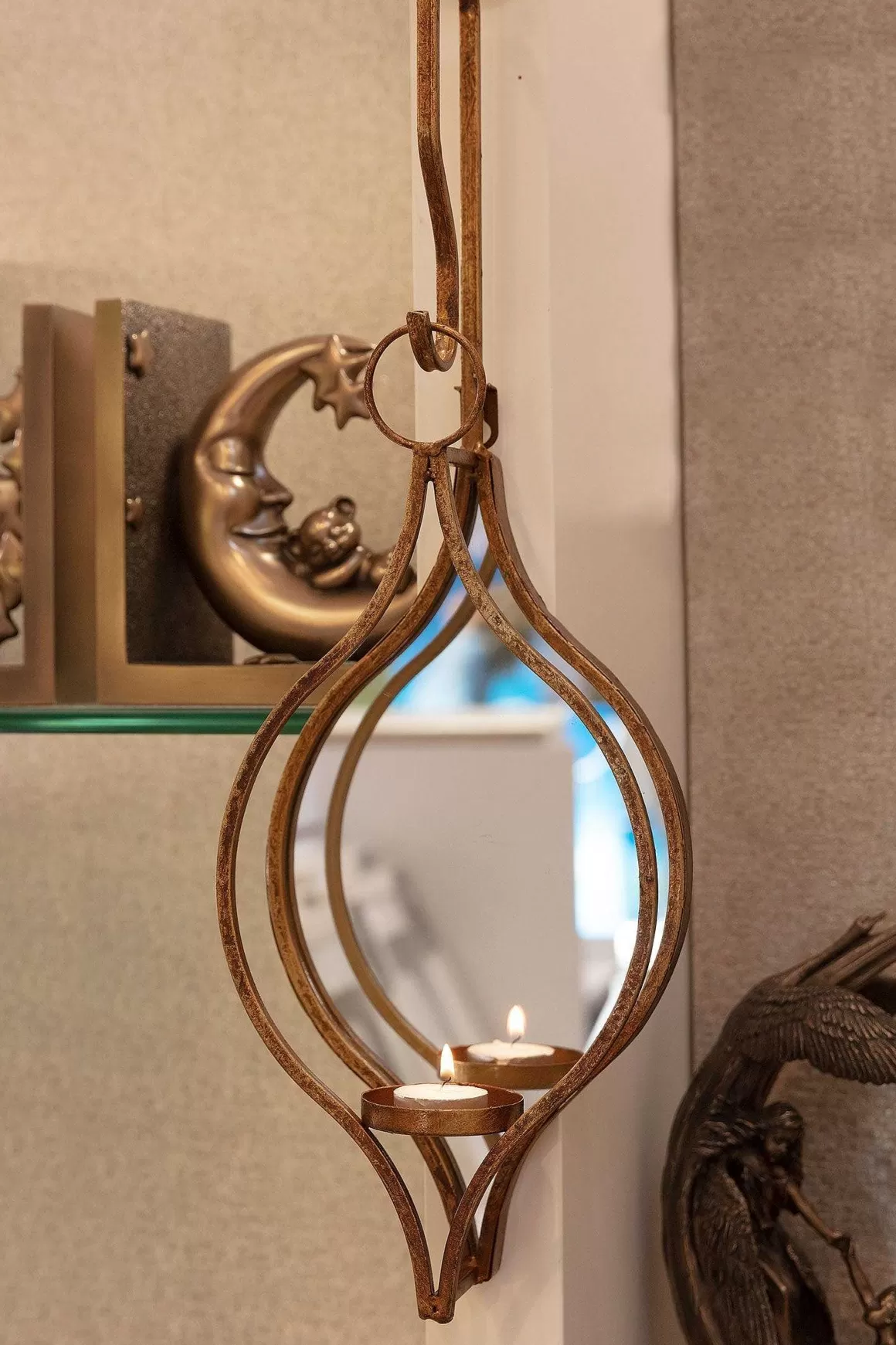 Mindy Brownes Interiors Ellie Mirrored Single Candle Holder Sale