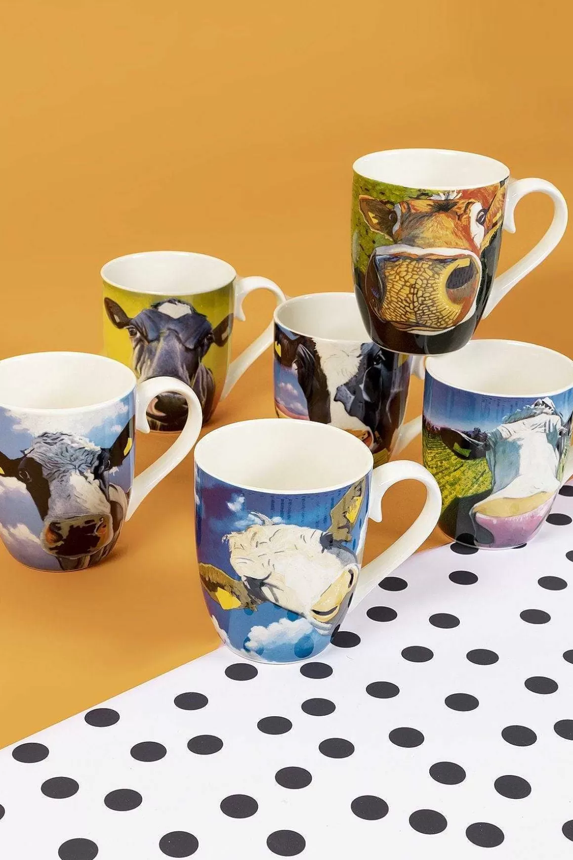 Tipperary Crystal Gift Eoin Oconnor Set Of 6 Mugs In Hatbox Store