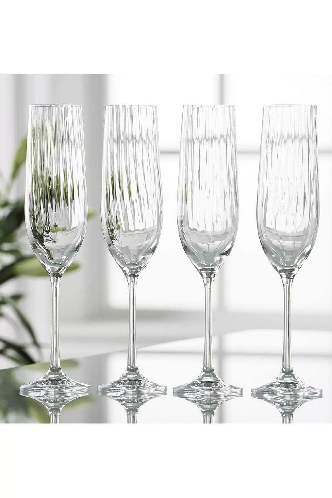 Galway Crystal Erne Glass Flute Set Of 4 Discount