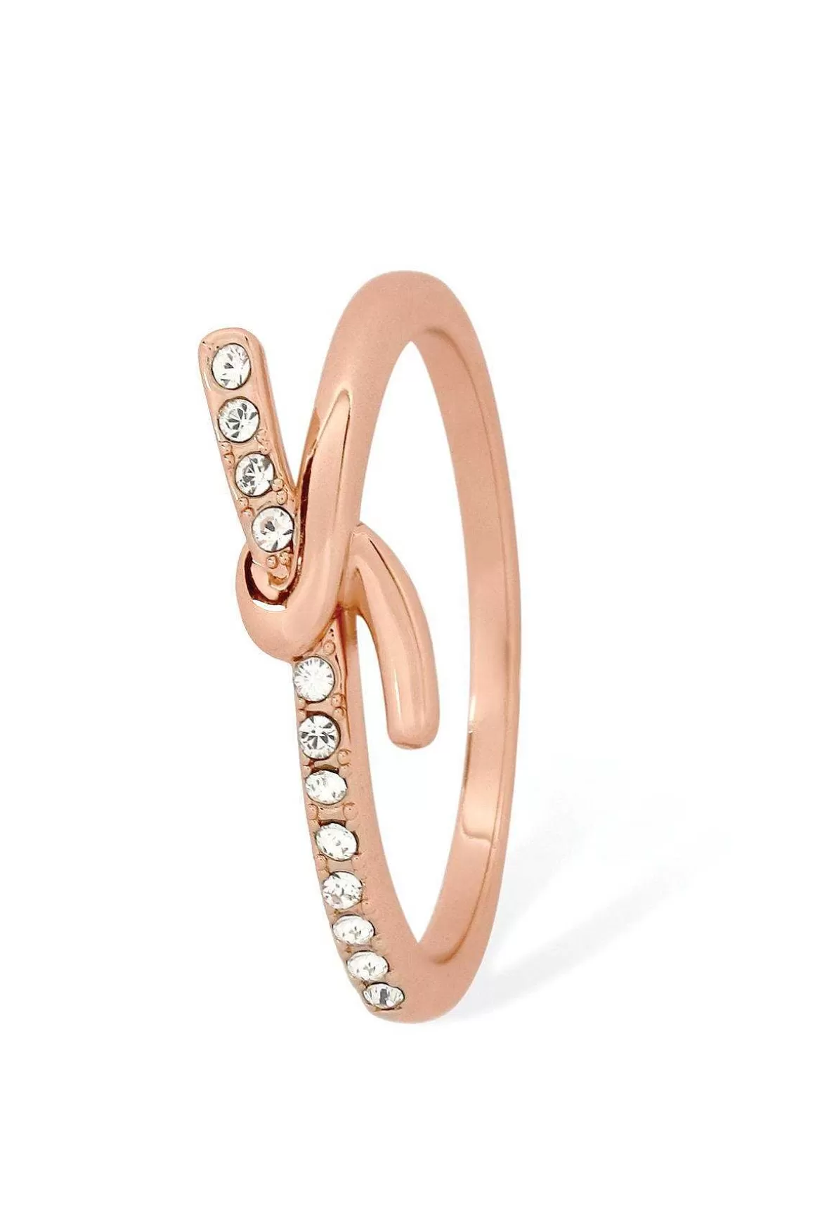 Tipperary Crystal Jewellery Eternal Knot Ring In Rose Gold - Size 7 Online