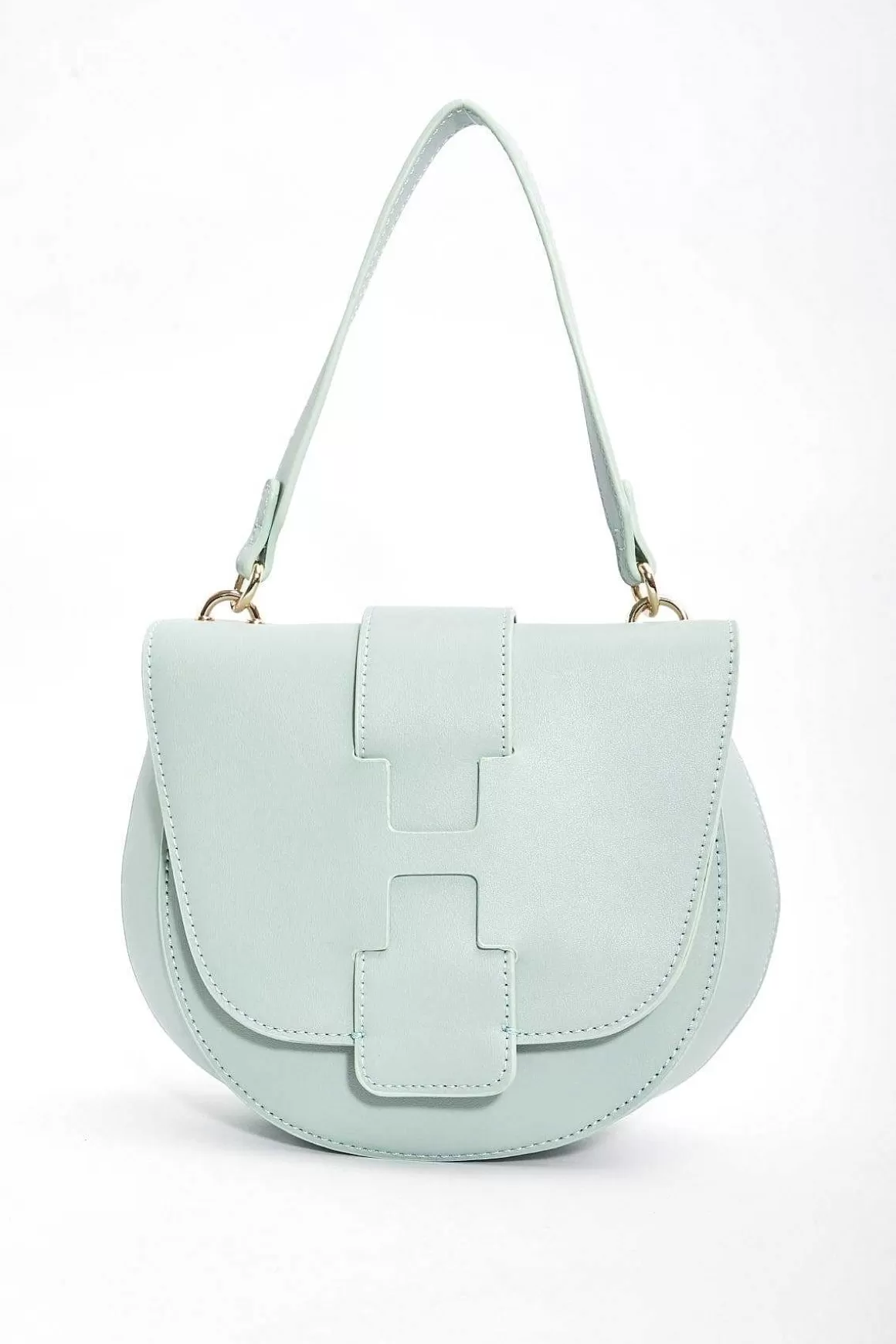 SOUL Accessories Flap Over Satchel Bag In Sage Flash Sale