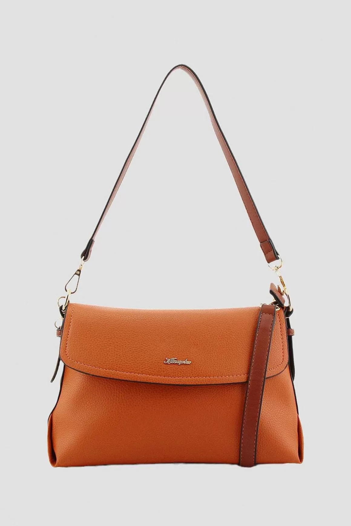 Hampton Flapover Shoulder Bag In Orange Shop