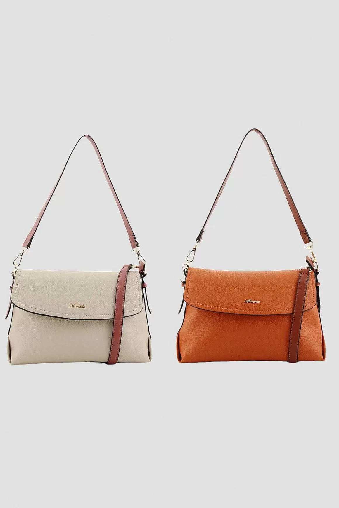 Hampton Flapover Shoulder Bag In Orange Shop