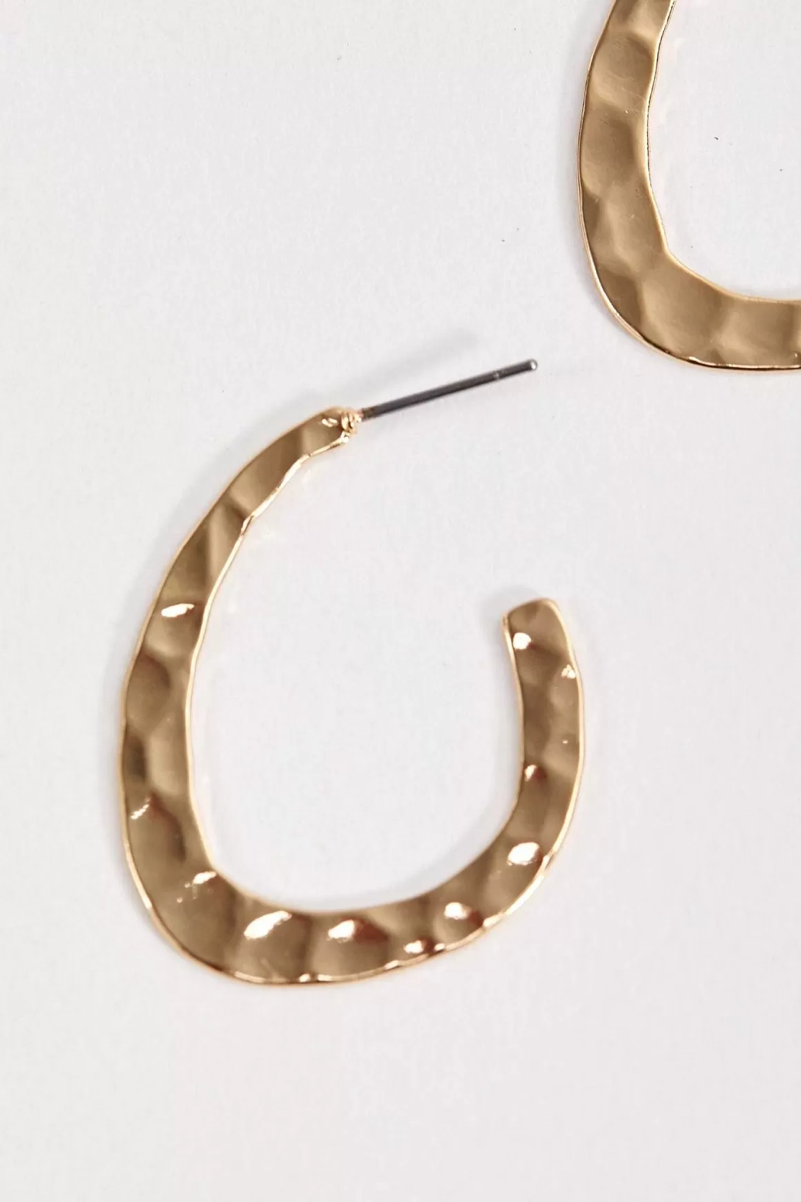 Soul Jewellery Flat Textured Open Hoop Earrings Shop
