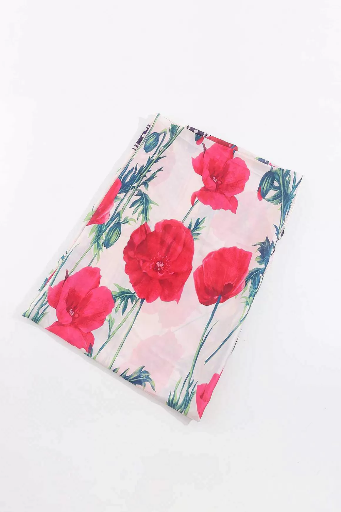SOUL Accessories Floral Polka Boarder Scarf In Red Fashion