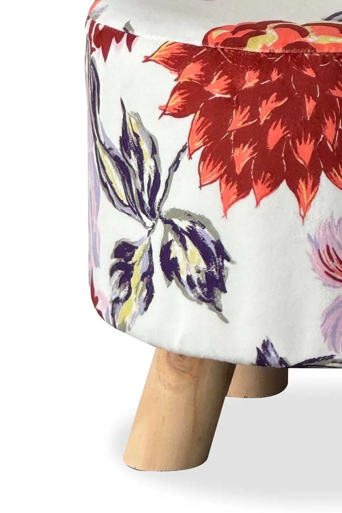 Carraig Donn HOME Floral Velour Footstool Hot