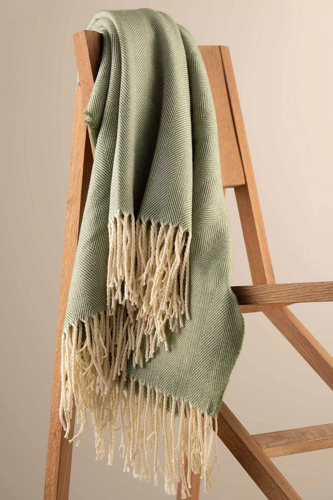 Galway Crystal Forest Green Herringbone Throw Outlet