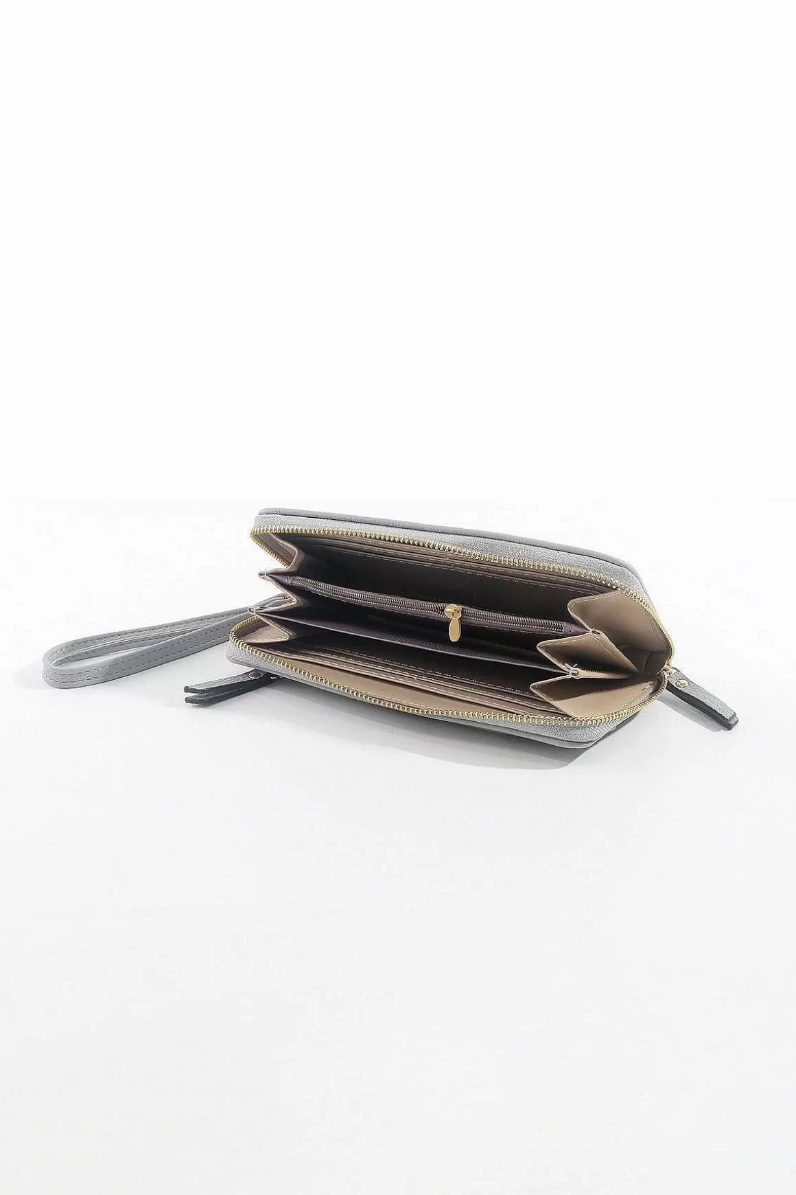 SOUL Accessories Front Zip Purse In Grey New