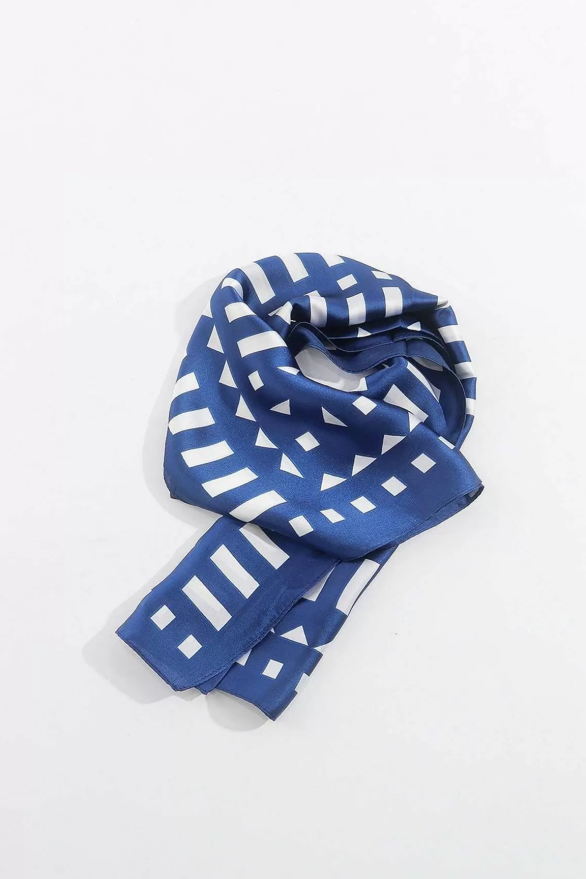SOUL Accessories Geo Neckerchief Scarf In Navy Cheap