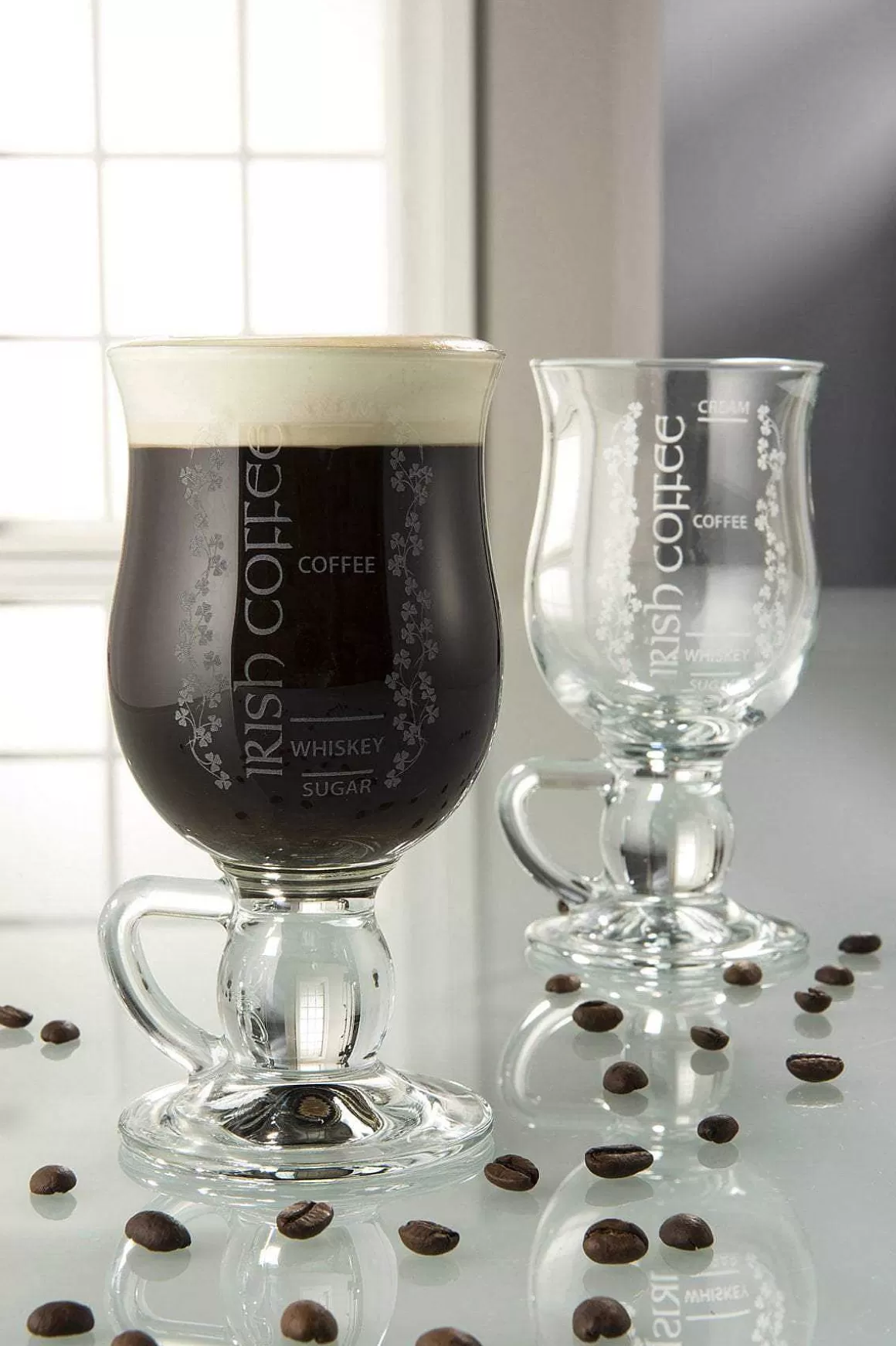 Galway Crystal Glass Irish Coffee Set Fashion