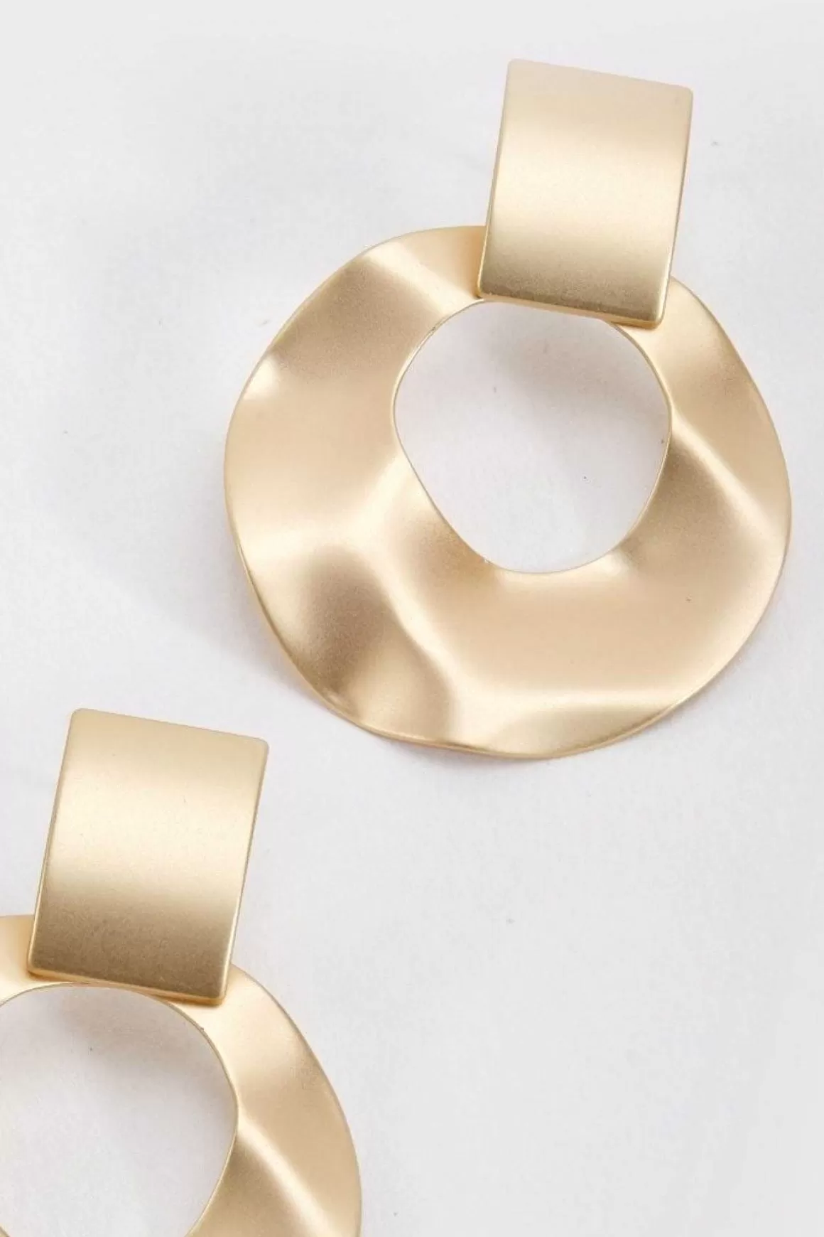 Soul Jewellery Gold Disc Drop Earrings New