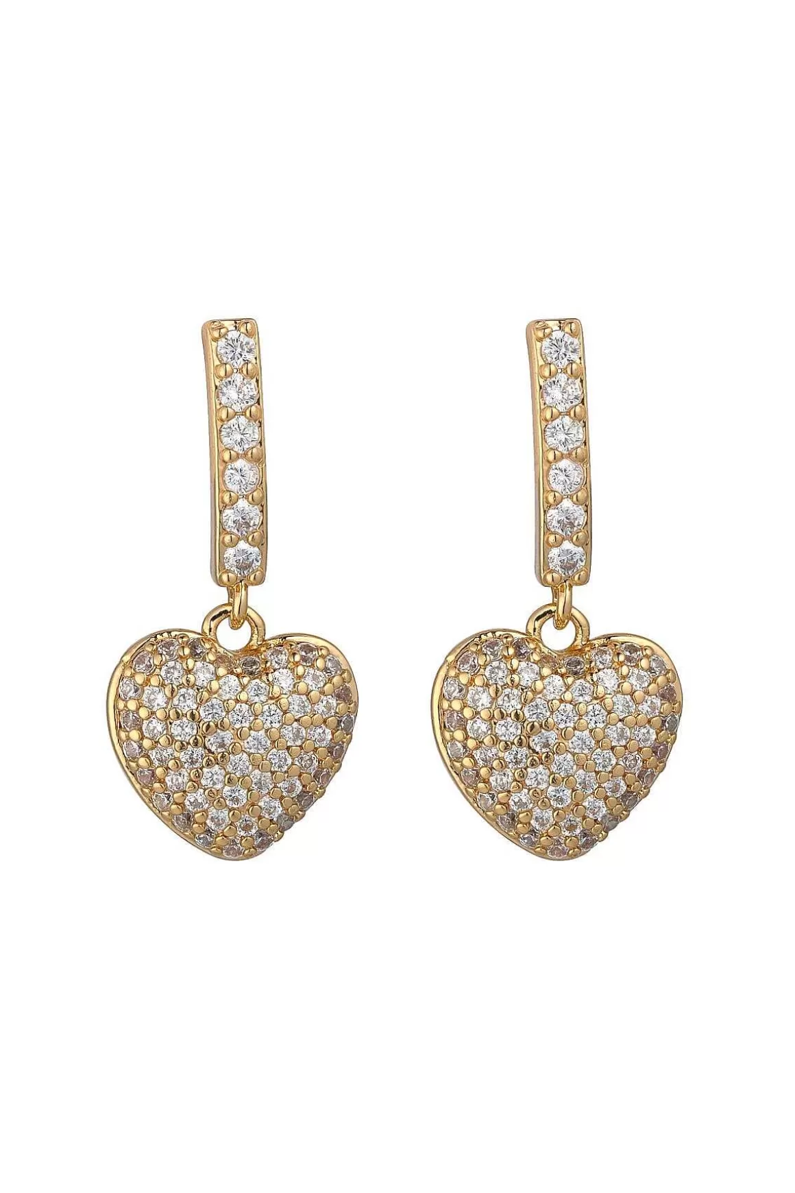 Knight & Day Gold Heart Drop Earrings Best