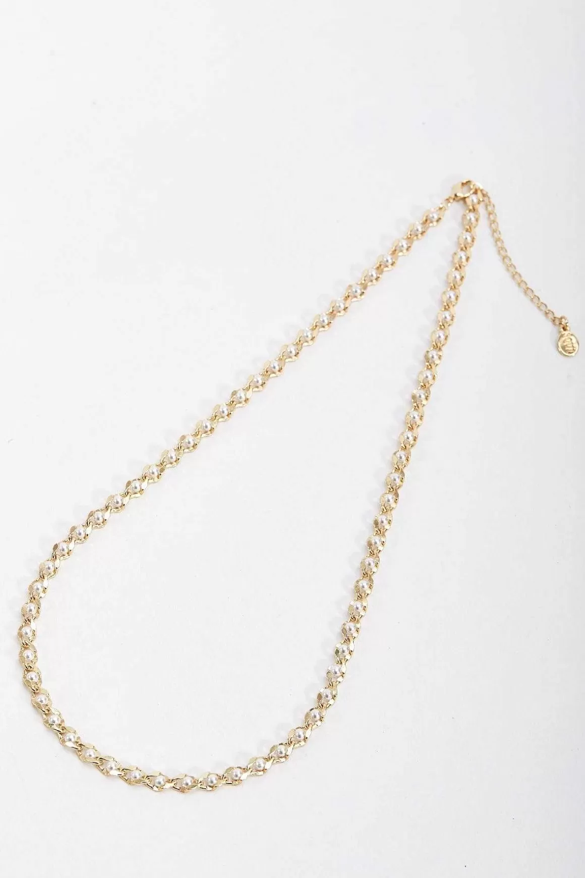 Soul Jewellery Gold Pearl Link Necklace Outlet