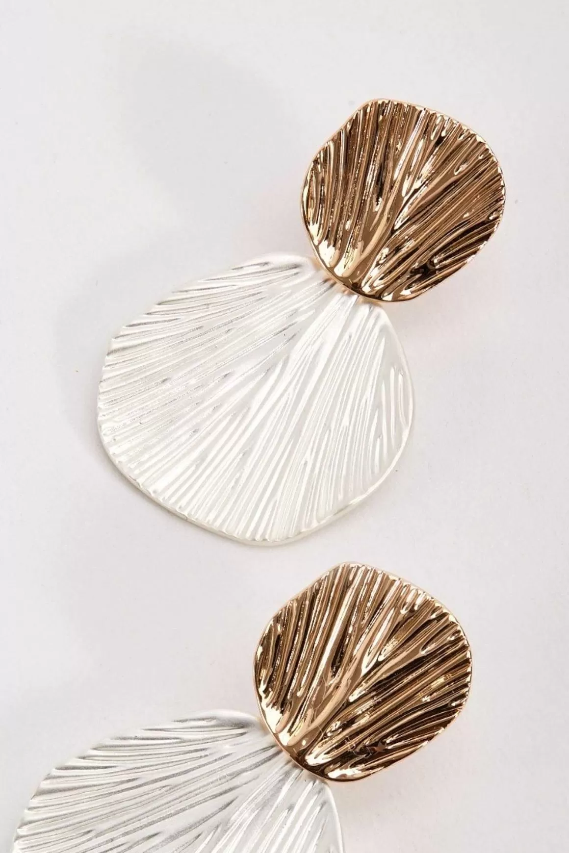 Soul Jewellery Golden Textured Earrings Shop