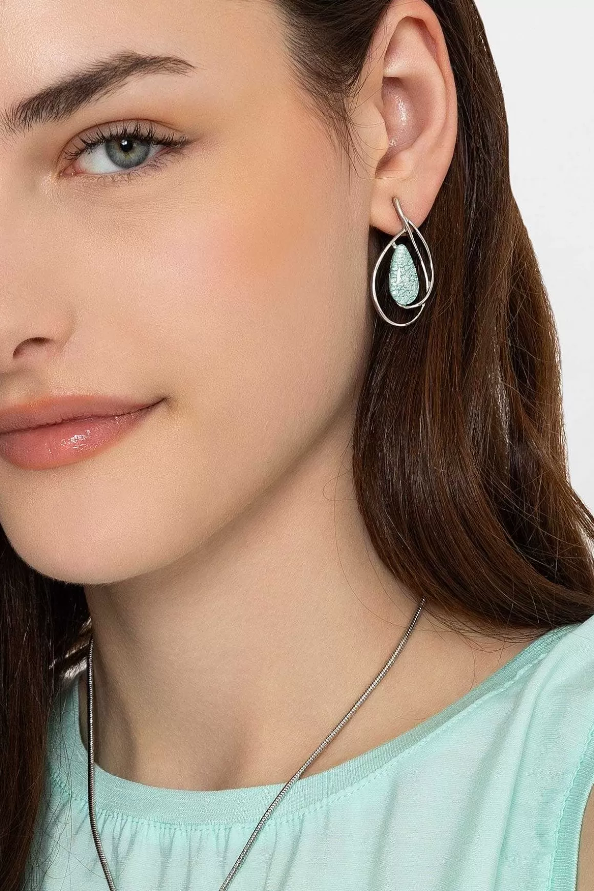 Soul Jewellery Green Marble Earrings Best Sale