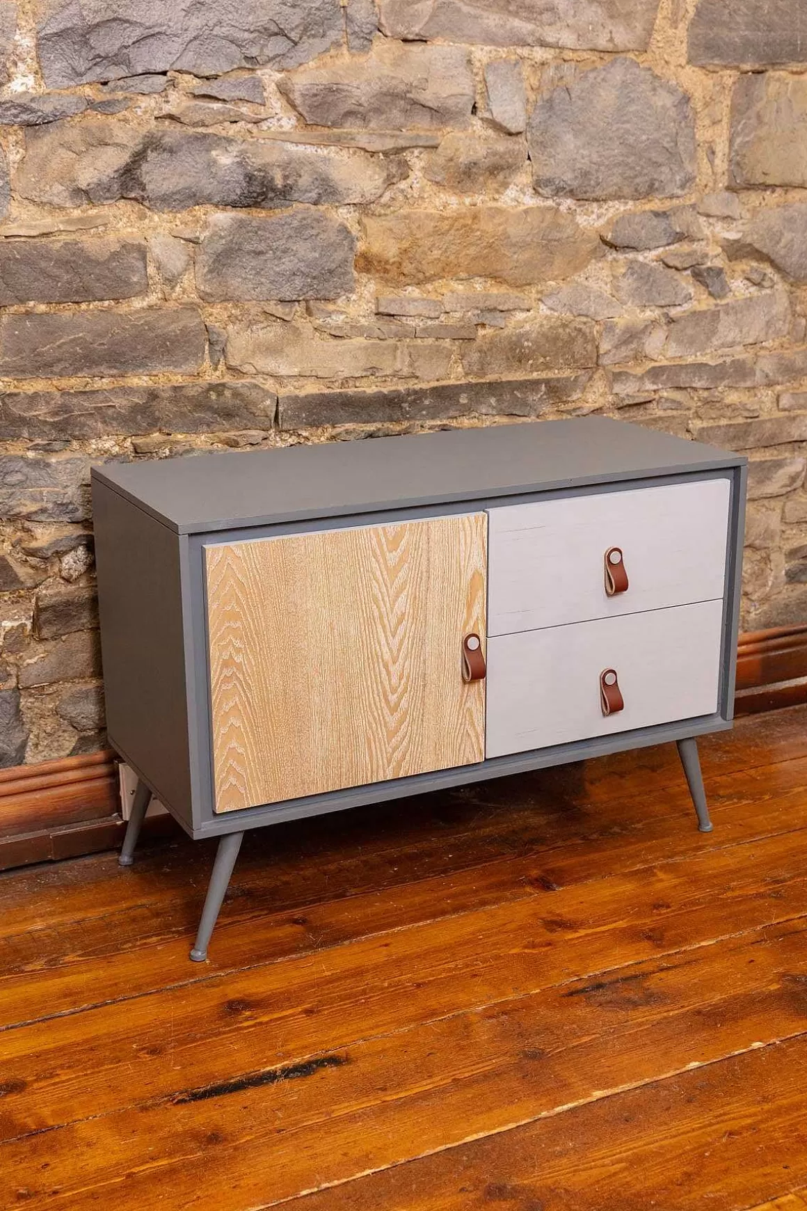 Carraig Donn HOME Grey And Wood Sideboard Online