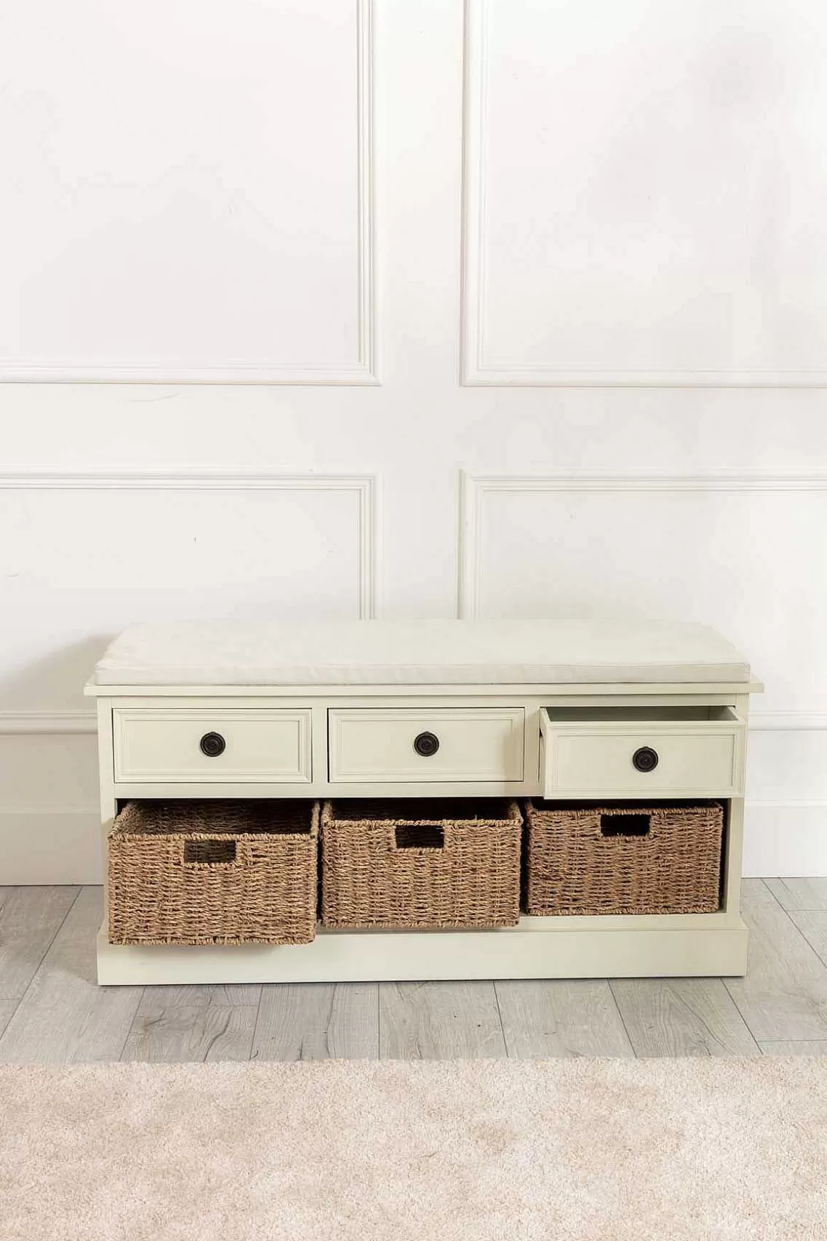 Carraig Donn HOME Hetty Cream Bench With Drawers Shop
