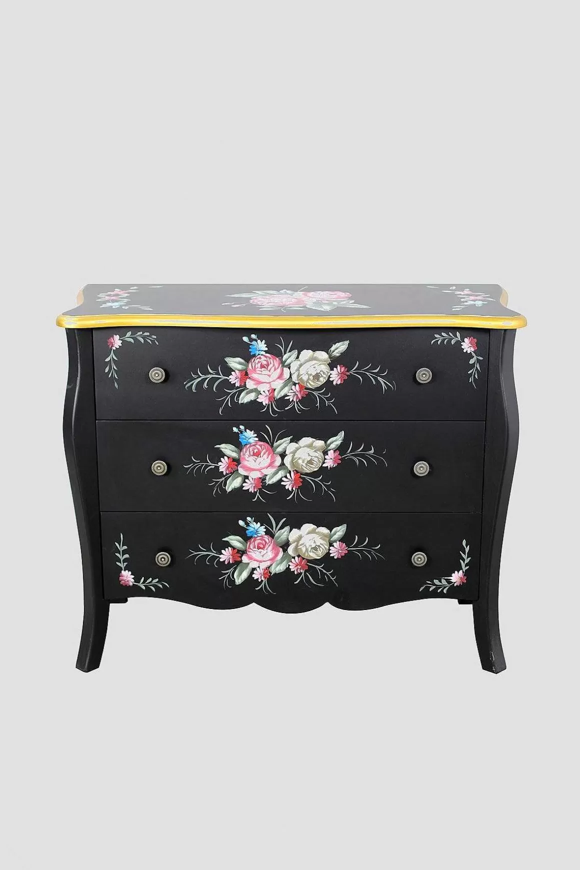 Carraig Donn HOME Isabel Black 3 Drawer Cabinet Cheap