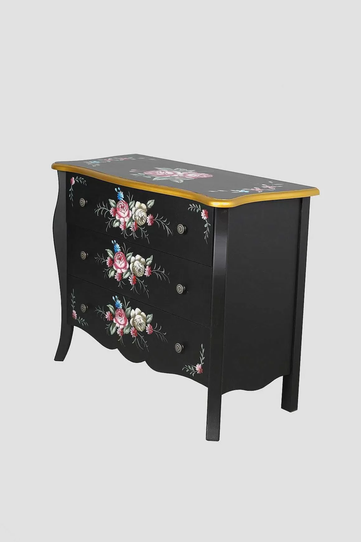 Carraig Donn HOME Isabel Black 3 Drawer Cabinet Cheap