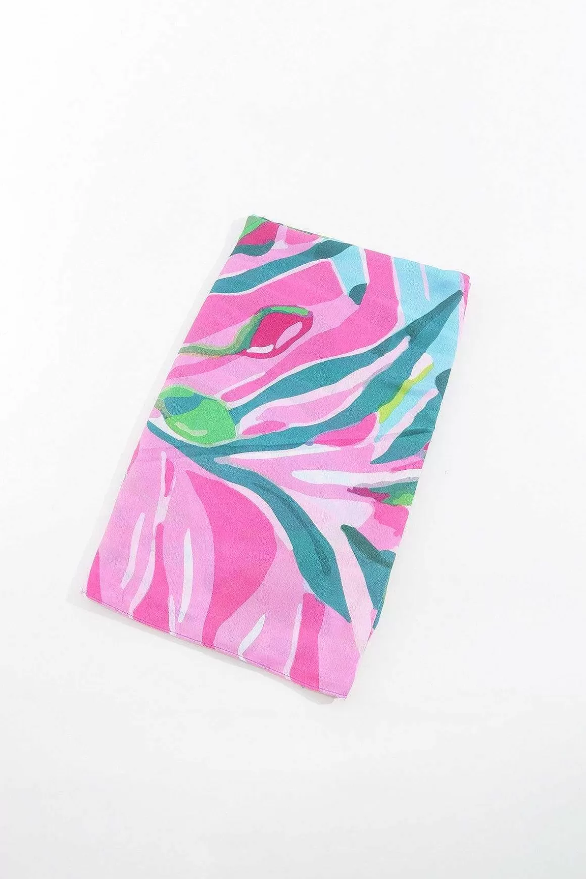SOUL Accessories Jungle Leave Scarf In Pink Best Sale