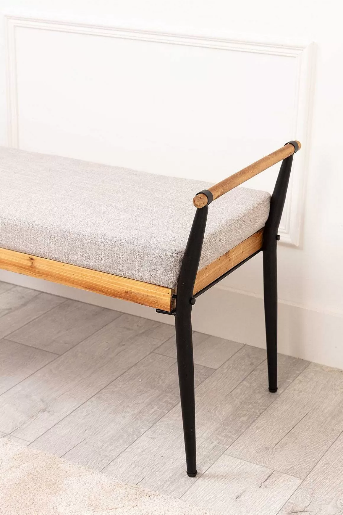 Carraig Donn HOME Juno Oak Upholstered Bench Cheap