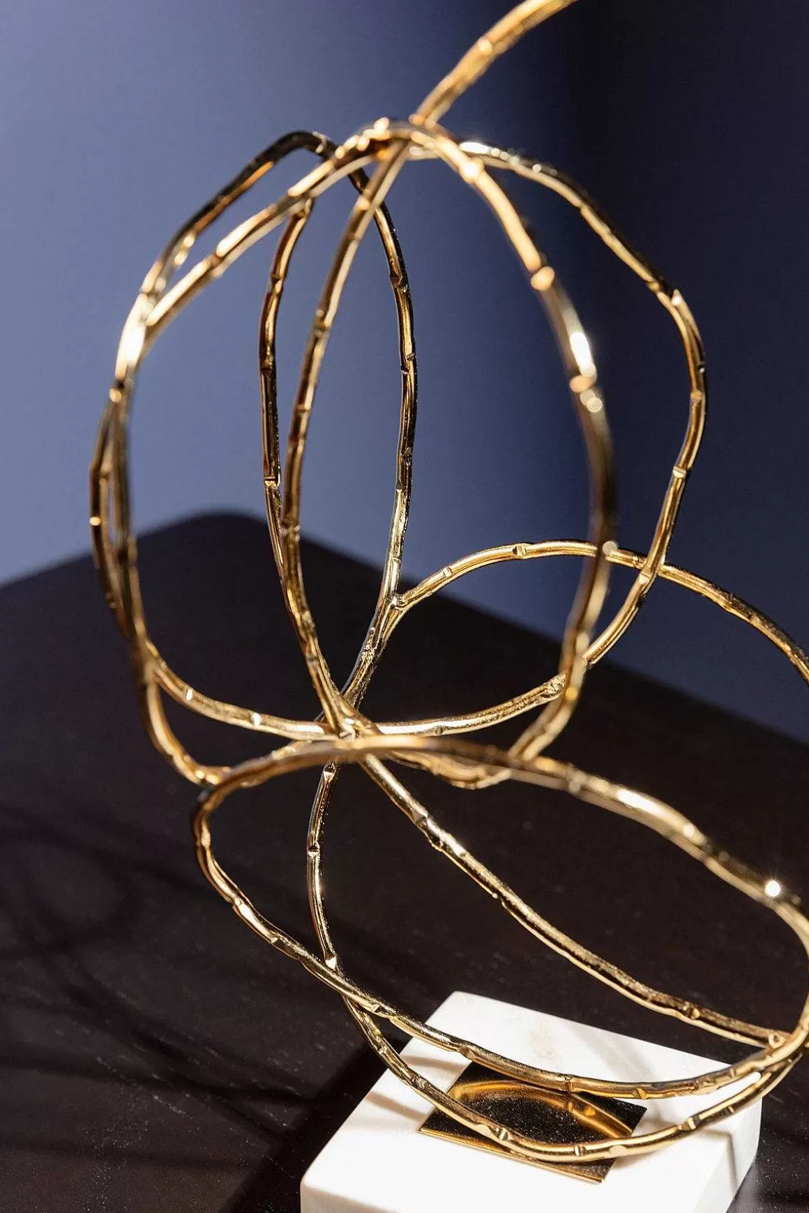 Atticus & Stone Large Abstract Gold Marble Decor Store