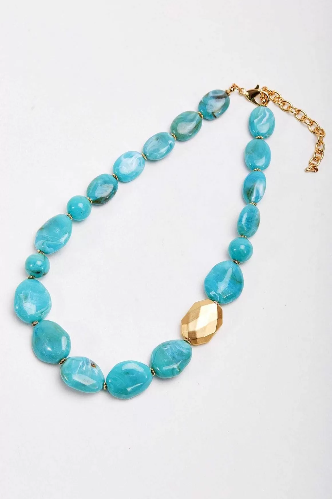 Soul Jewellery Large Beaded Blue Necklace Cheap