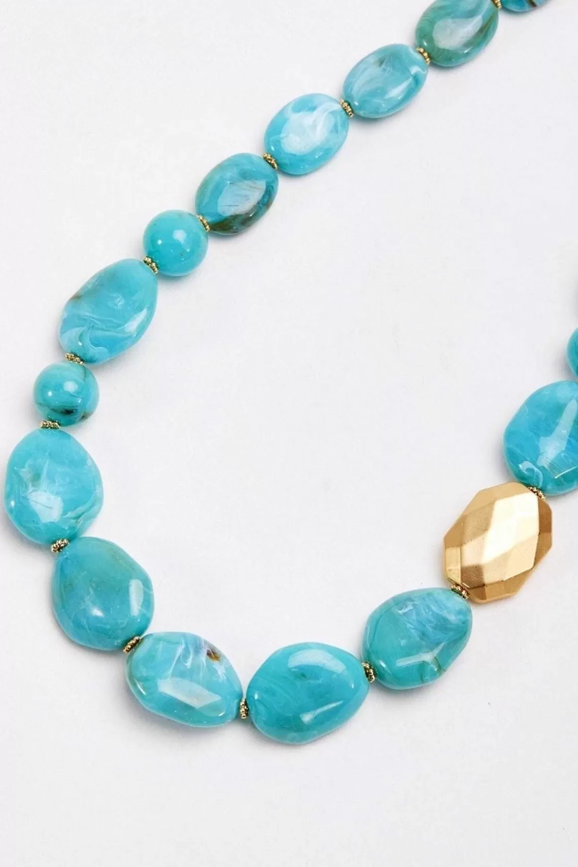 Soul Jewellery Large Beaded Blue Necklace Cheap